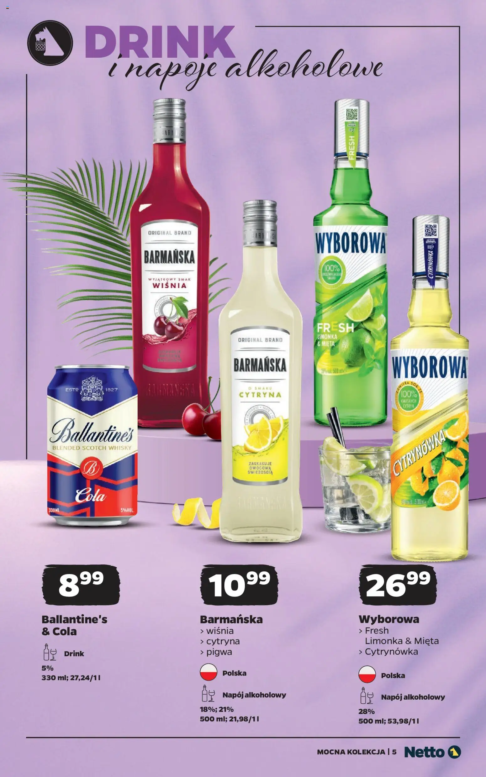 Netto gazetka - Alkohole mocne od 20.07.2026 | Strona: 5 | Produkty: Cytryna, Limonka, Mięta, Whisky