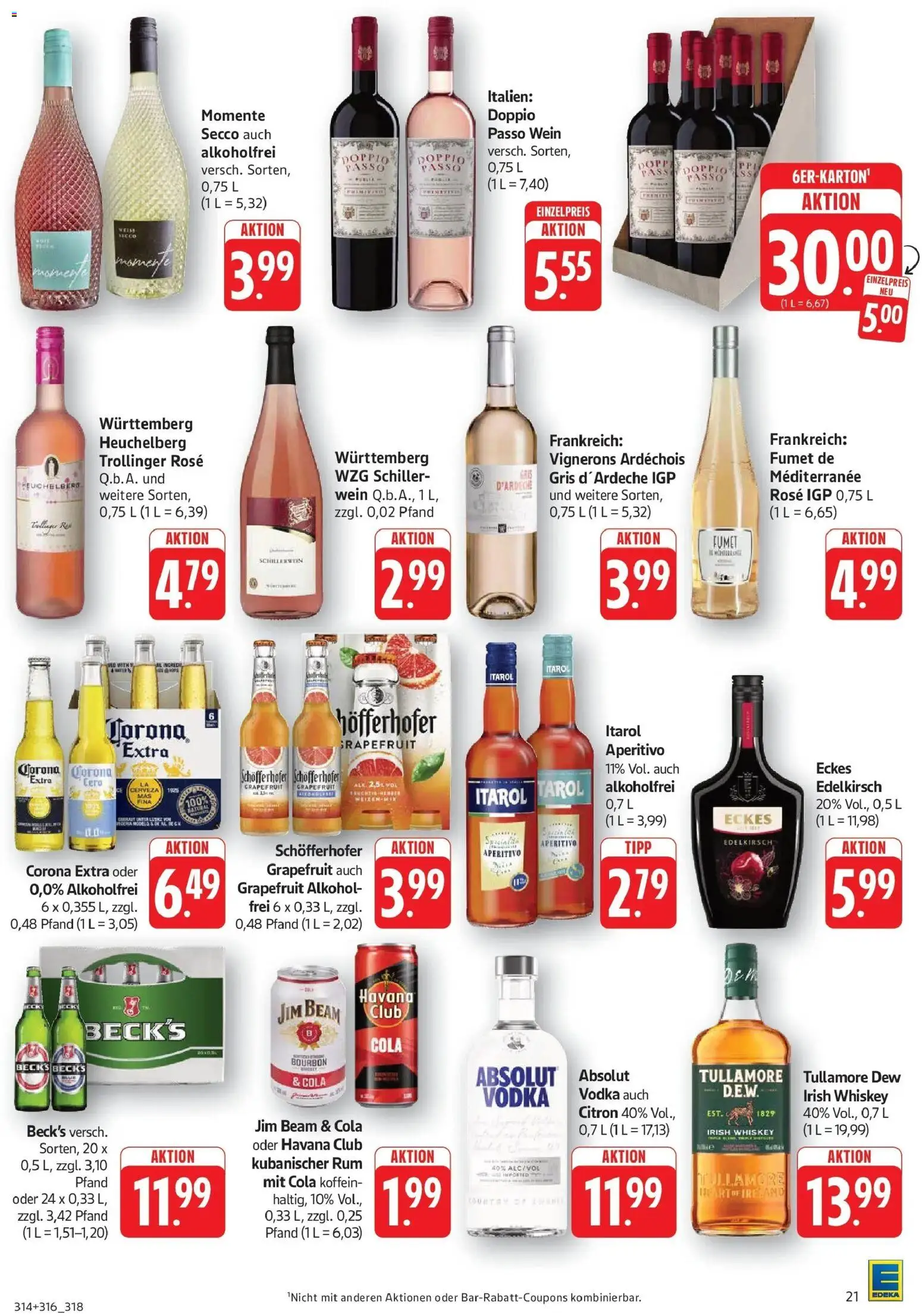 Edeka prospekt Geislingen	 – gültig ab 04.05.2026 | Seite: 23 | Produkte: Jim beam, Doppio Passo, Wein, Bourbon