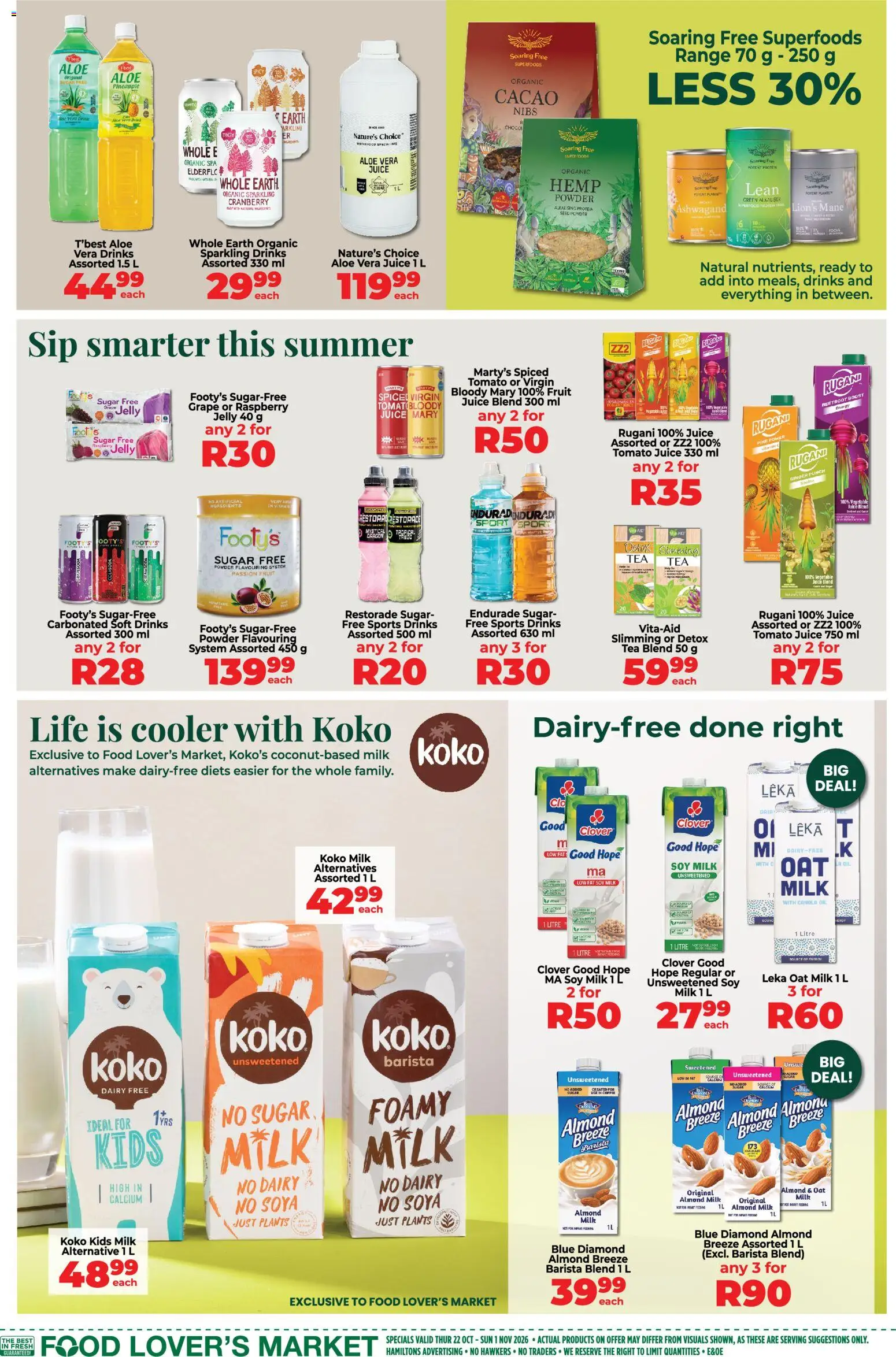 New Food Lover's Market catalogue – valid from 22/10/2026 | Page: 5 | Products: Protein, Juice, Pineapple, Fruit