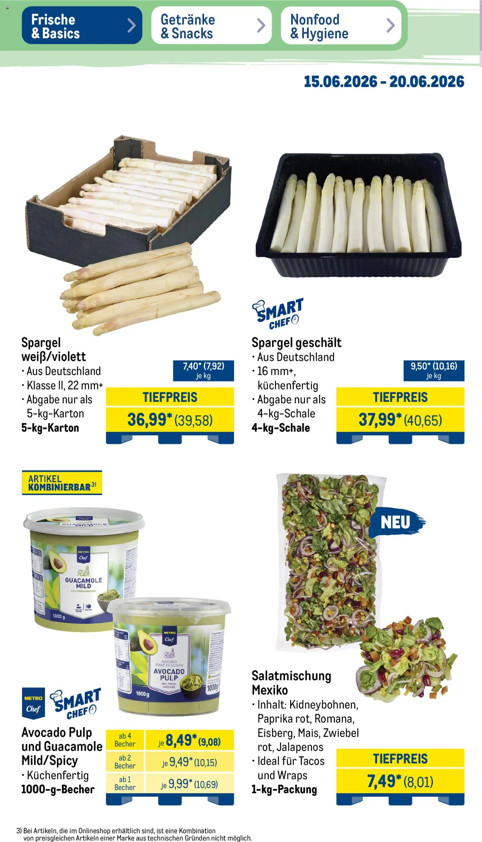 Metro Prospekt – gültig ab 15.06.2026 | Seite: 12 | Produkte: Spargel, Avocado, Paprika