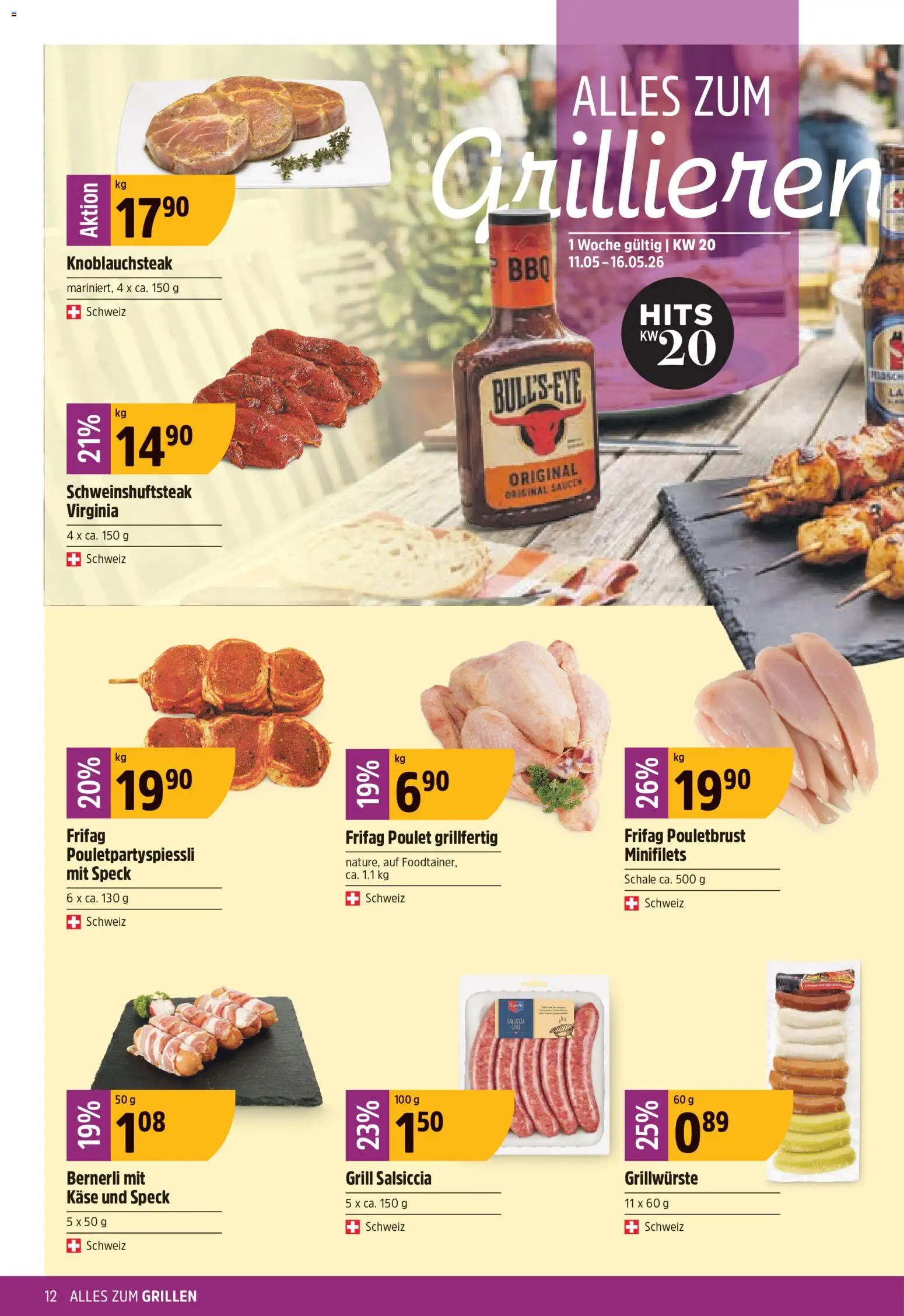 TopCC aktionen – gültig ab 11.05.2026 | Seite: 12 | Produkte: Pouletbrust, Käse, Grill