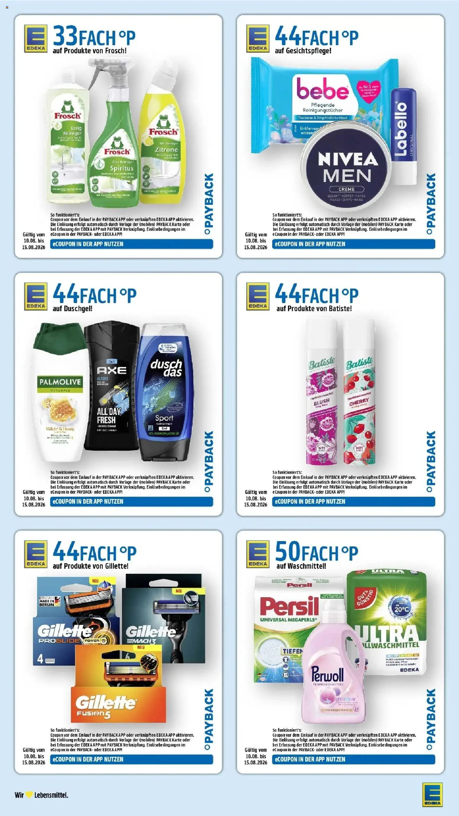 Edeka Prospekt Trier (ab 10.08.2026) » Angebote Online | Seite: 38 | Produkte: Essig, Perwoll, Creme, Wasser
