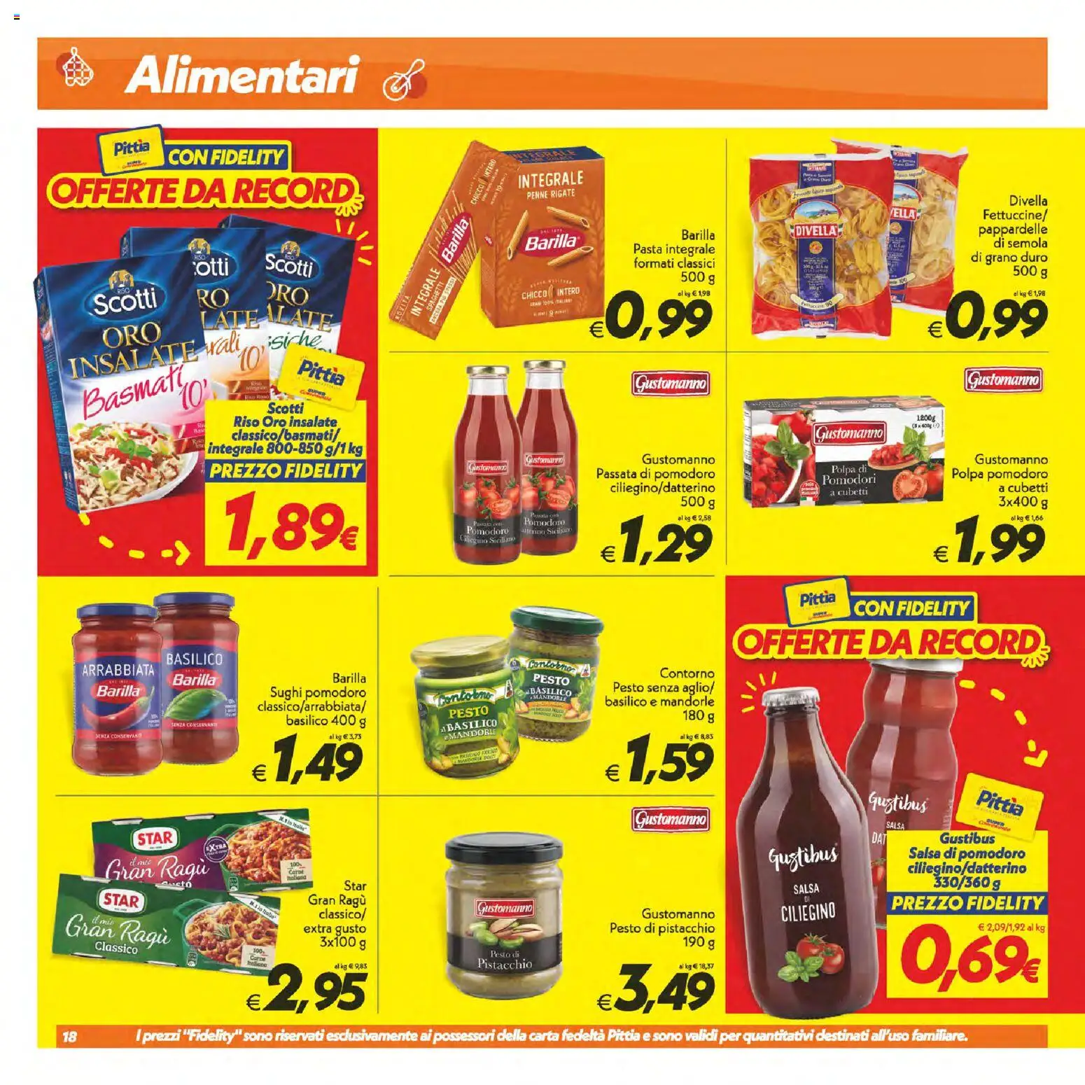 Volantino SuperConveniente del 23/07/2026 | Pagina: 18 | Prodotti: Pomodoro, Pomodori, Mandorle, Penne
