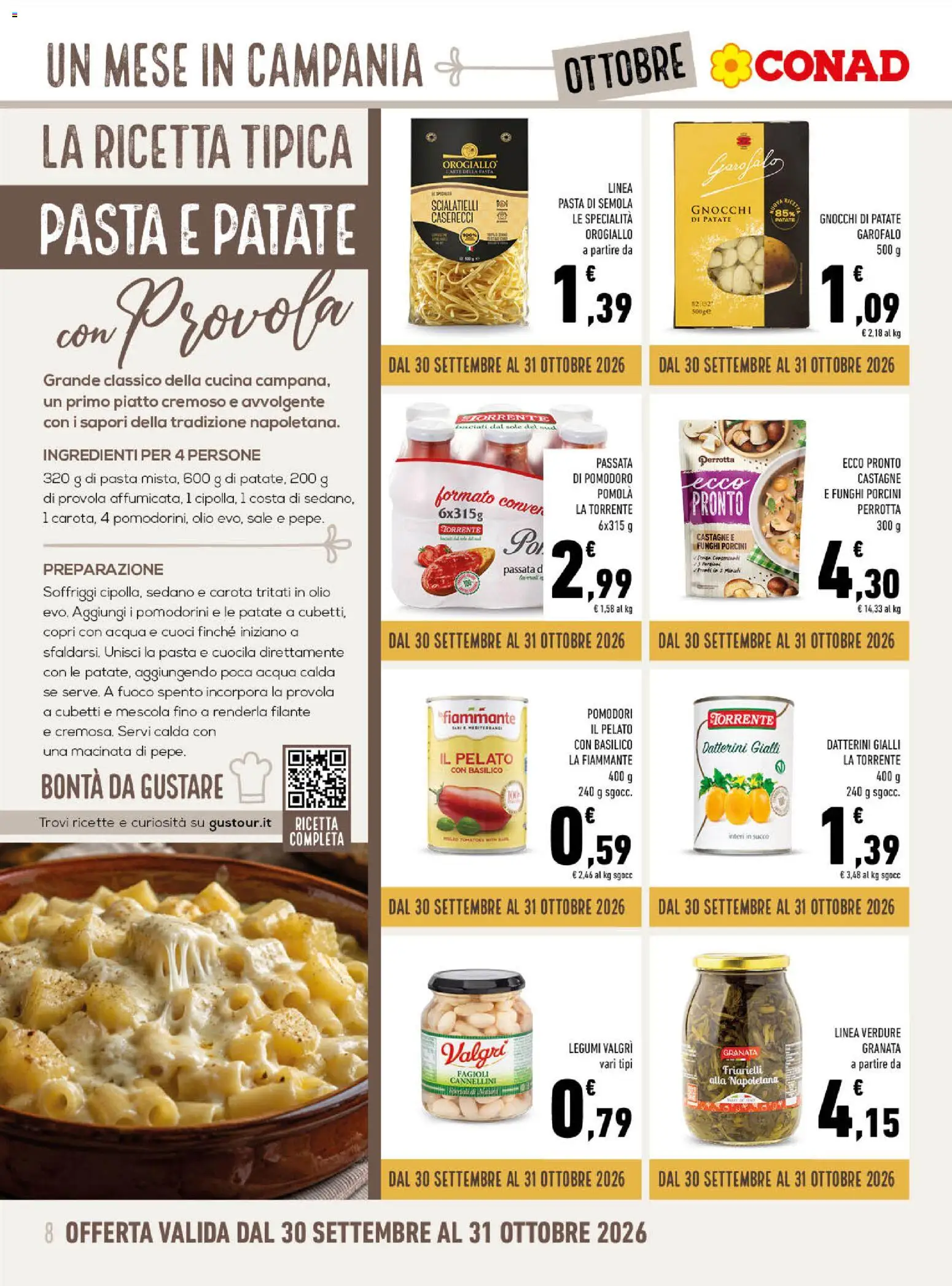 Volantino Conad del 30/09/2026 | Pagina: 8 | Prodotti: Carota, Fagioli, Acqua, Piatto