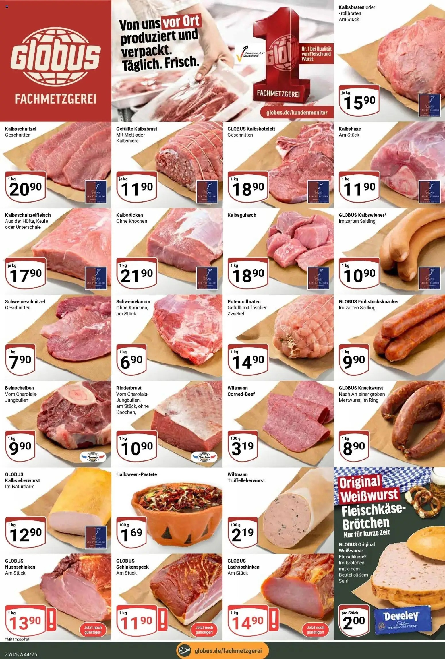 Globus Prospekt Zwickau (ab 26.10.2026) » Angebote online | Seite: 6 | Produkte: Weißwurst, Wurst, Fleisch