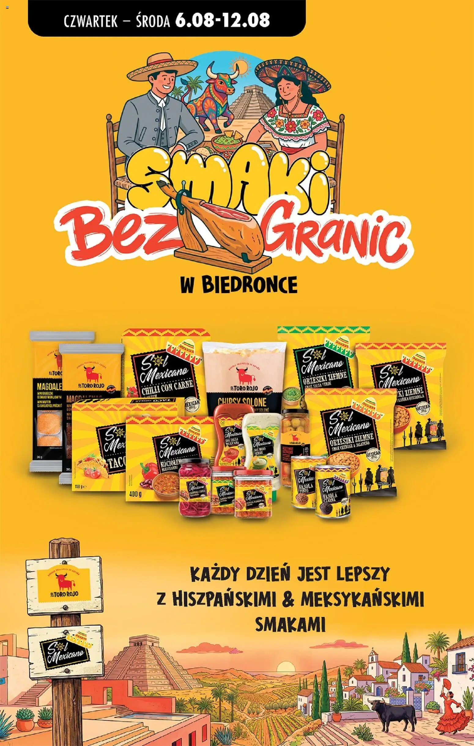 Biedronka gazetka od czwartku od 06.08.2026 | Strona: 61 | Produkty: Sos salsa, Babeczki, Orzeszki ziemne, Cheddar