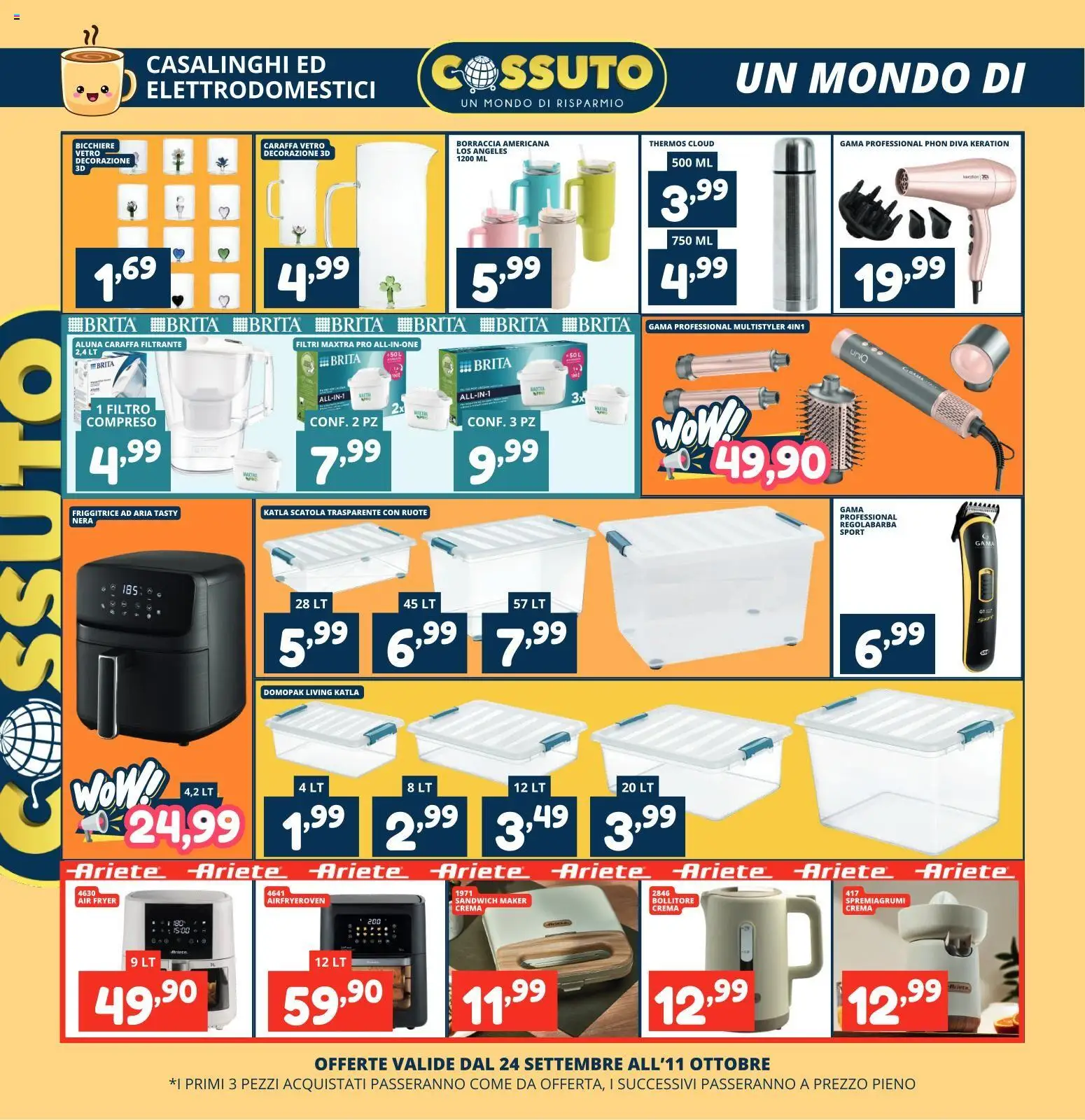 Volantino Cossuto del 24/09/2026 | Pagina: 6 | Prodotti: Crema, Regolabarba, Bicchiere, Decorazione