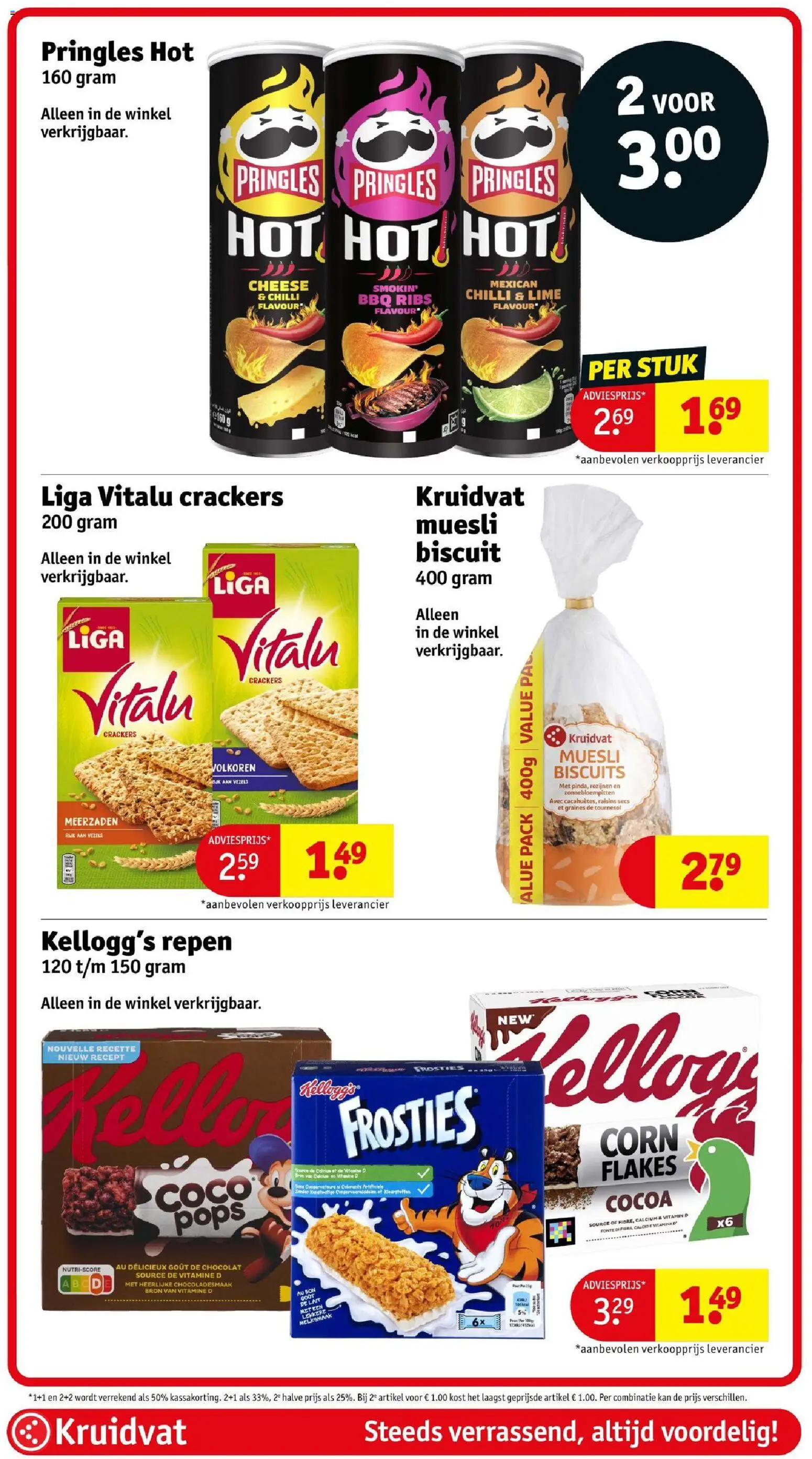{H1} | Pagina: 120 | Producten: Crackers, Kan, Zonnebloempitten, Muesli