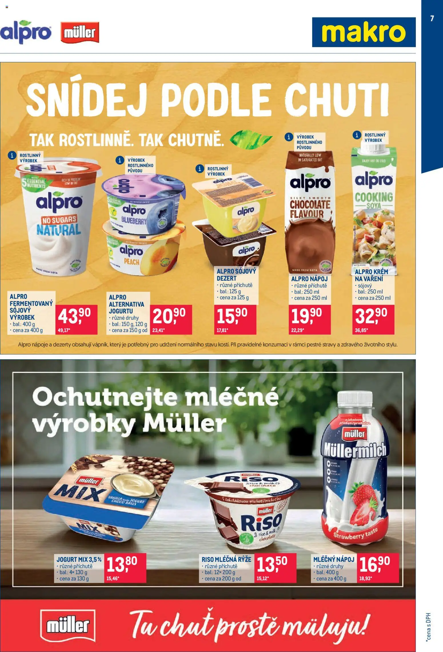Makro leták - Obchodní partneři od 20.05.2026 | Strana: 7 | Produkty: Rýže, Krém, Alpro, Müllermilch