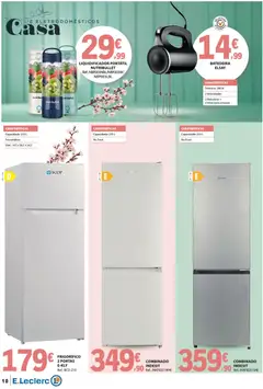 Pré-visualização E.Leclerc folheto Especial Bebidas de Verão válido de 14/07/2026 | Página: 10 | Produtos: Frigorífico, Batedeira, Portas, Liquidificador