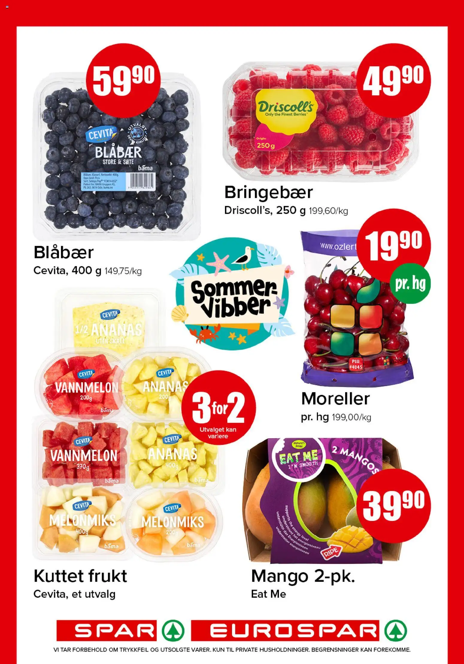 {H1} | Side: 3 | Produkter: Ananas, Moreller, Bringebær, Vannmelon