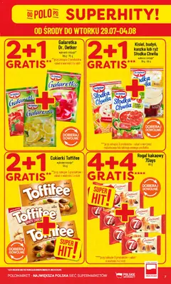 Pogląd oferty "POLOmarket gazetka" - ważna od 29.07.2026 | Strona: 7 | Produkty: Galaretka, Toffifee, Ryż, Cukierki