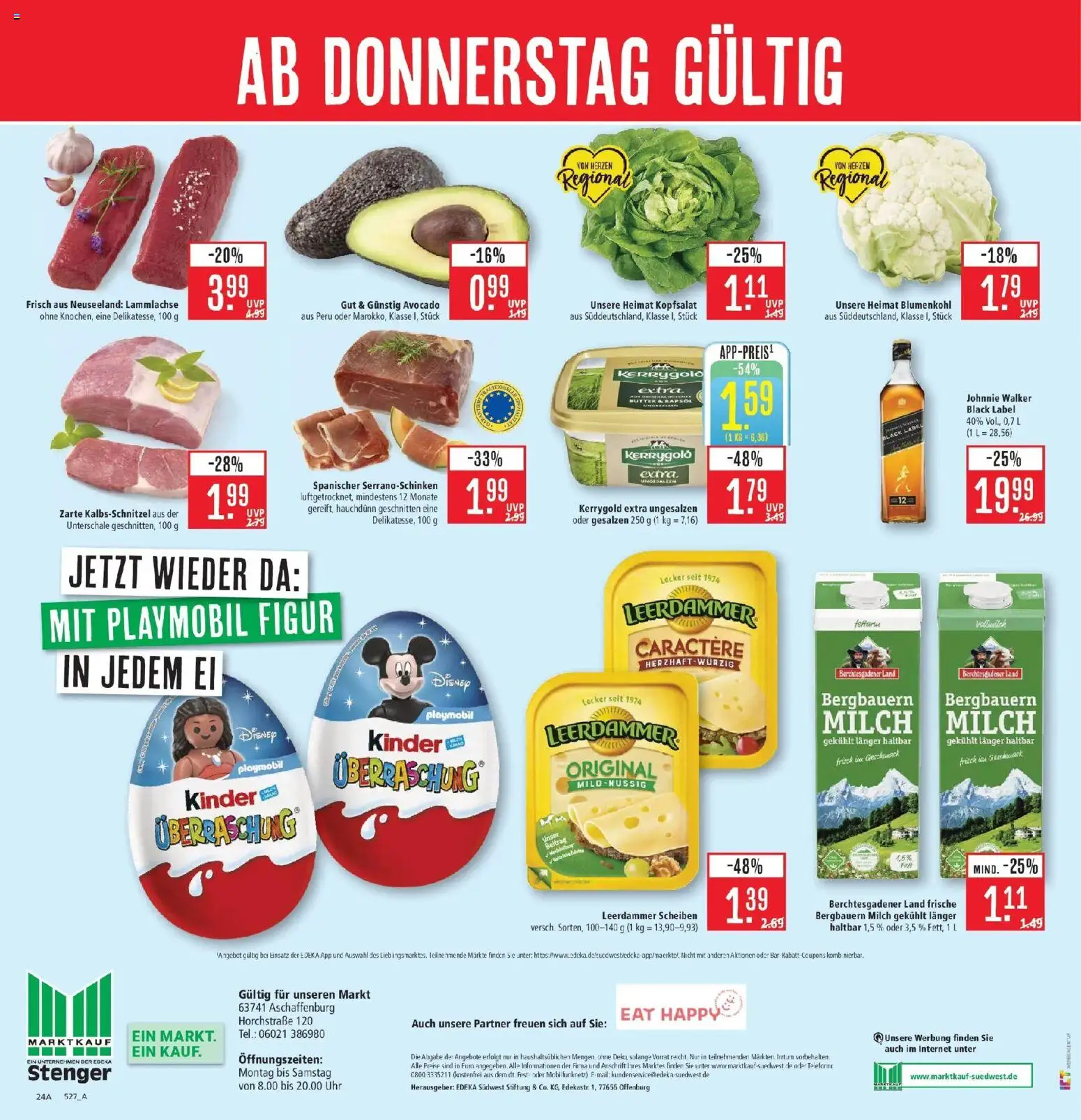 Marktkauf Prospekt Aschaffenburg (ab 31.08.2026) » Angebote online | Seite: 32 | Produkte: Butter, Rapsöl, Avocado, Uhr