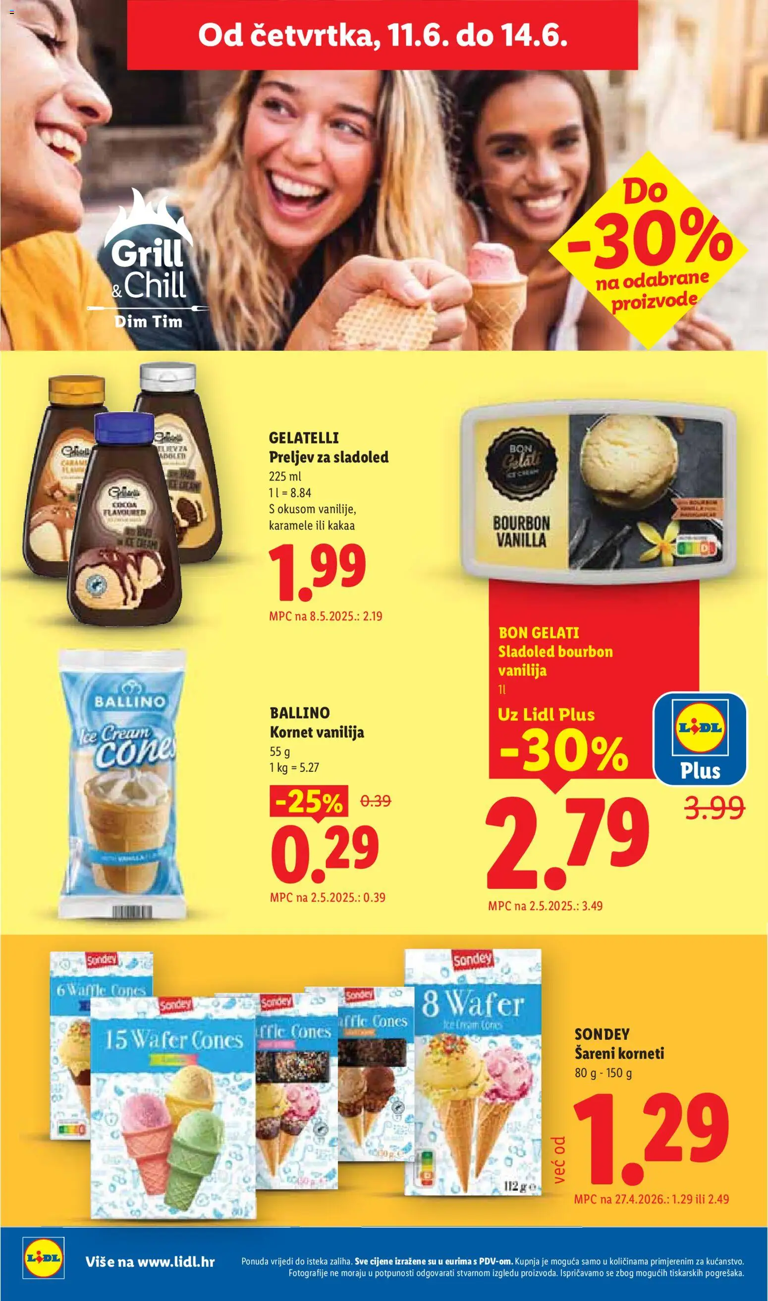 Lidl katalog | vrijedi od 08.06.2026 | Stranica: 70 | Proizvodi: Sladoled, Kornet