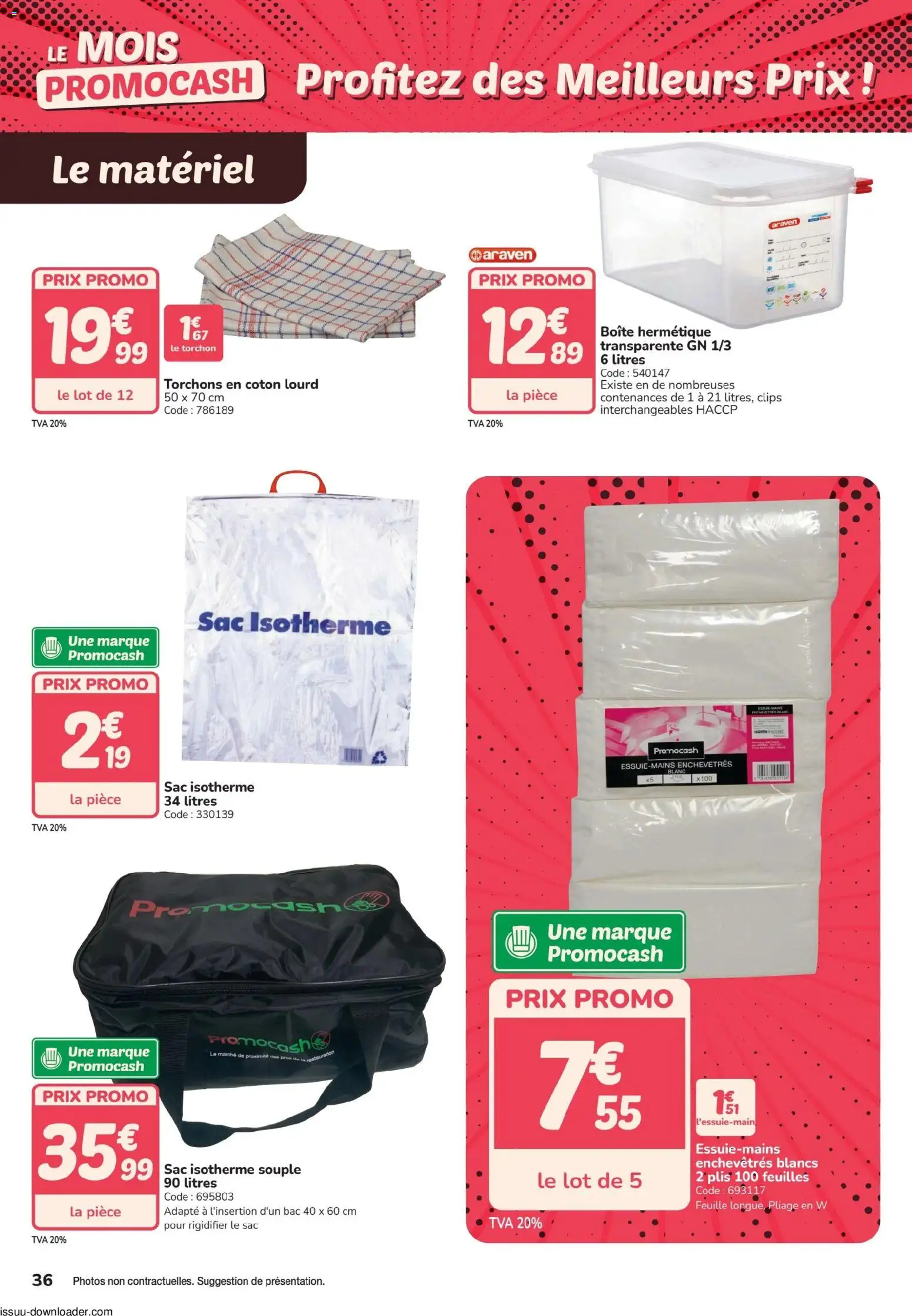 {H1} | Page: 36 | Produits: Torchon, Sac isotherme, Coton, Mais