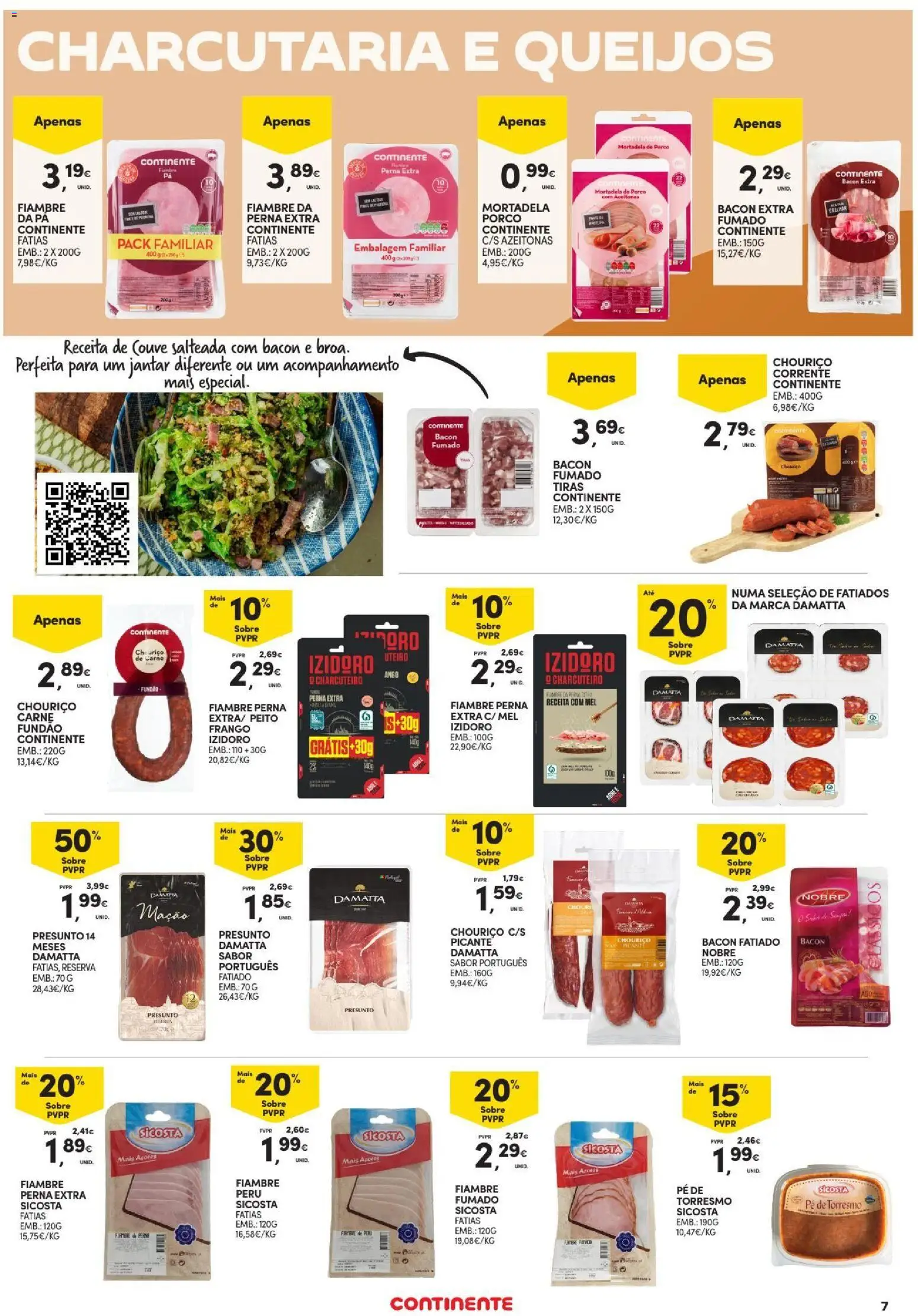 Continente Açores │ válido de 03/09/2026 | Página: 7 | Produtos: Peru, Chouriço, Pá, Couve