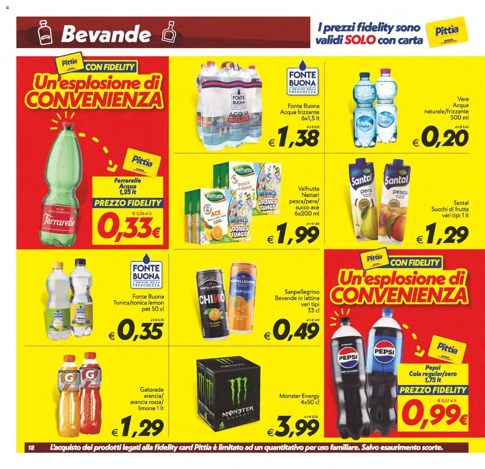 Volantino SuperConveniente del 22/09/2026 | Pagina: 18 | Prodotti: Pepsi Zero, Pesca, Arancia, Pepsi