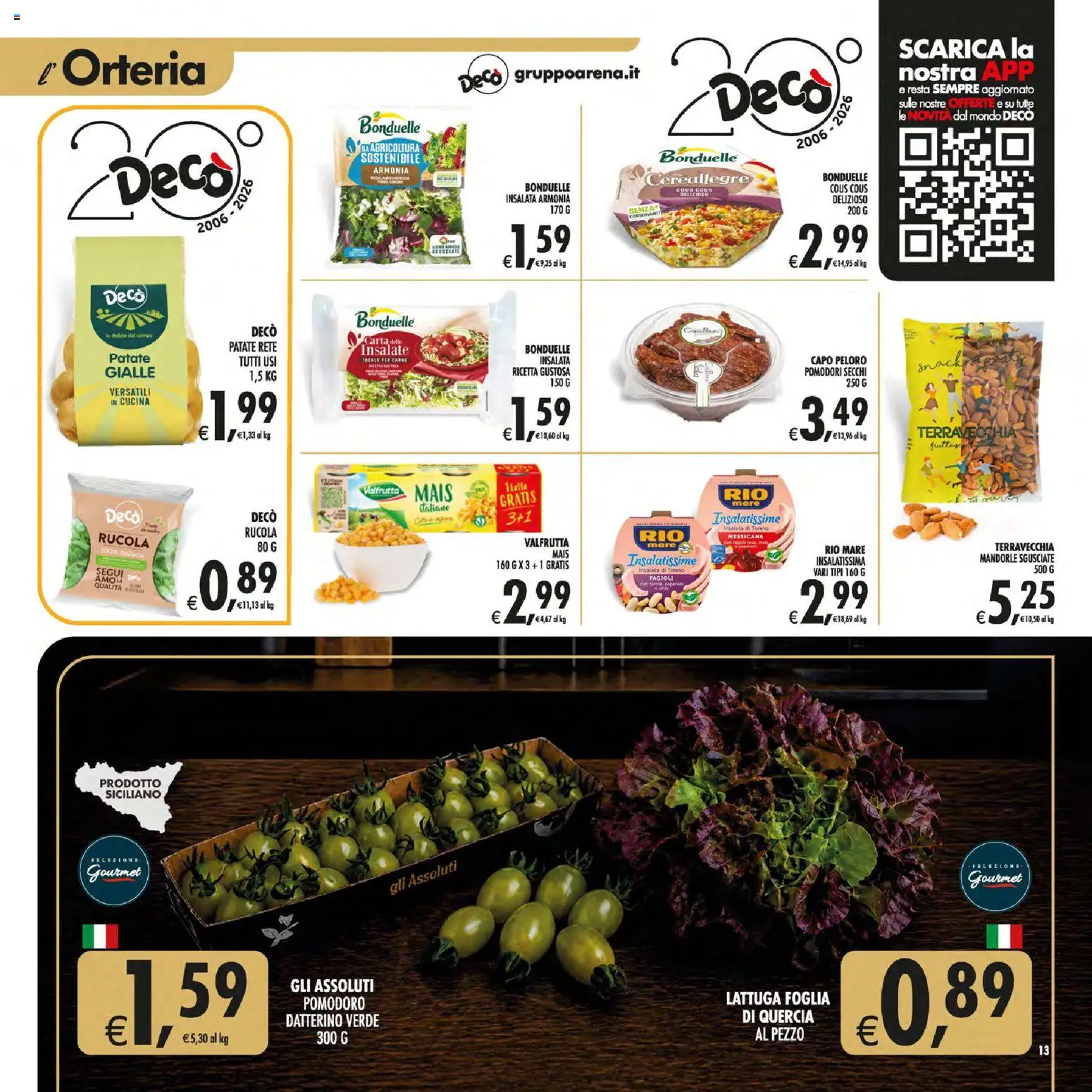 Volantino Decò del 19.05.2026 | Pagina: 13 | Prodotti: Patate, Pomodoro, Pomodori, Lattuga