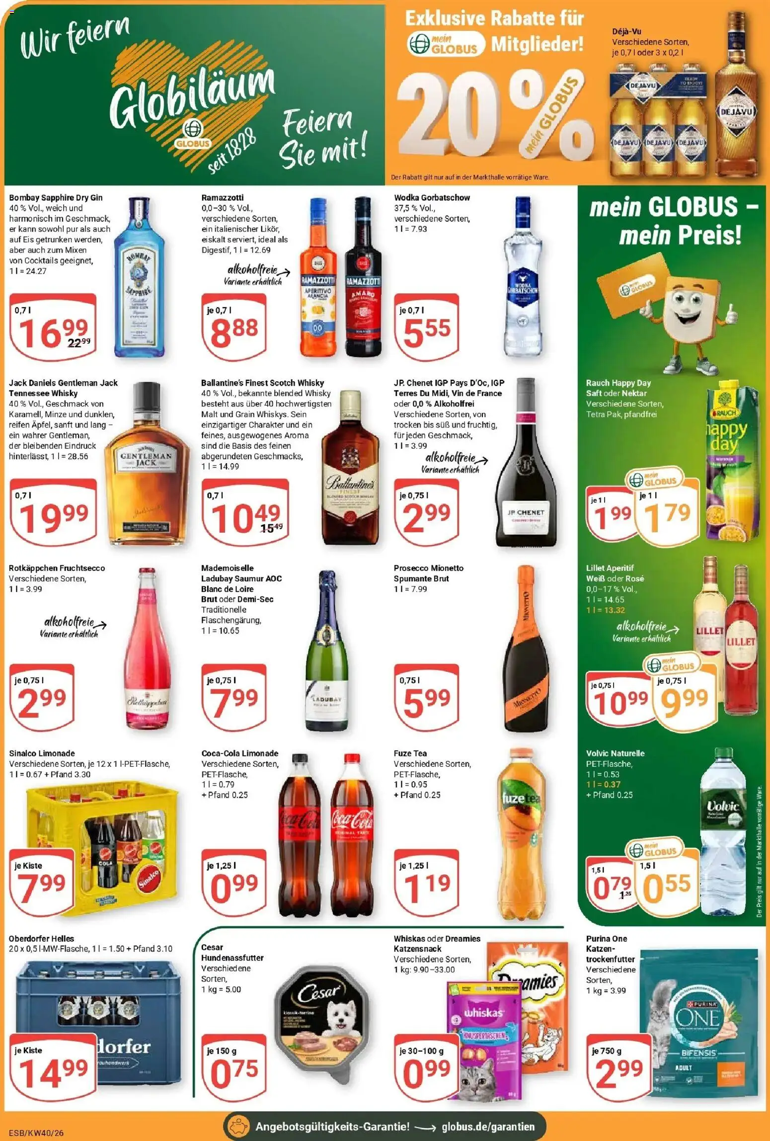 Globus Prospekt Eschborn (ab 28.09.2026) » Angebote online | Seite: 4 | Produkte: Sinalco, Rotkäppchen, Gin, Eis