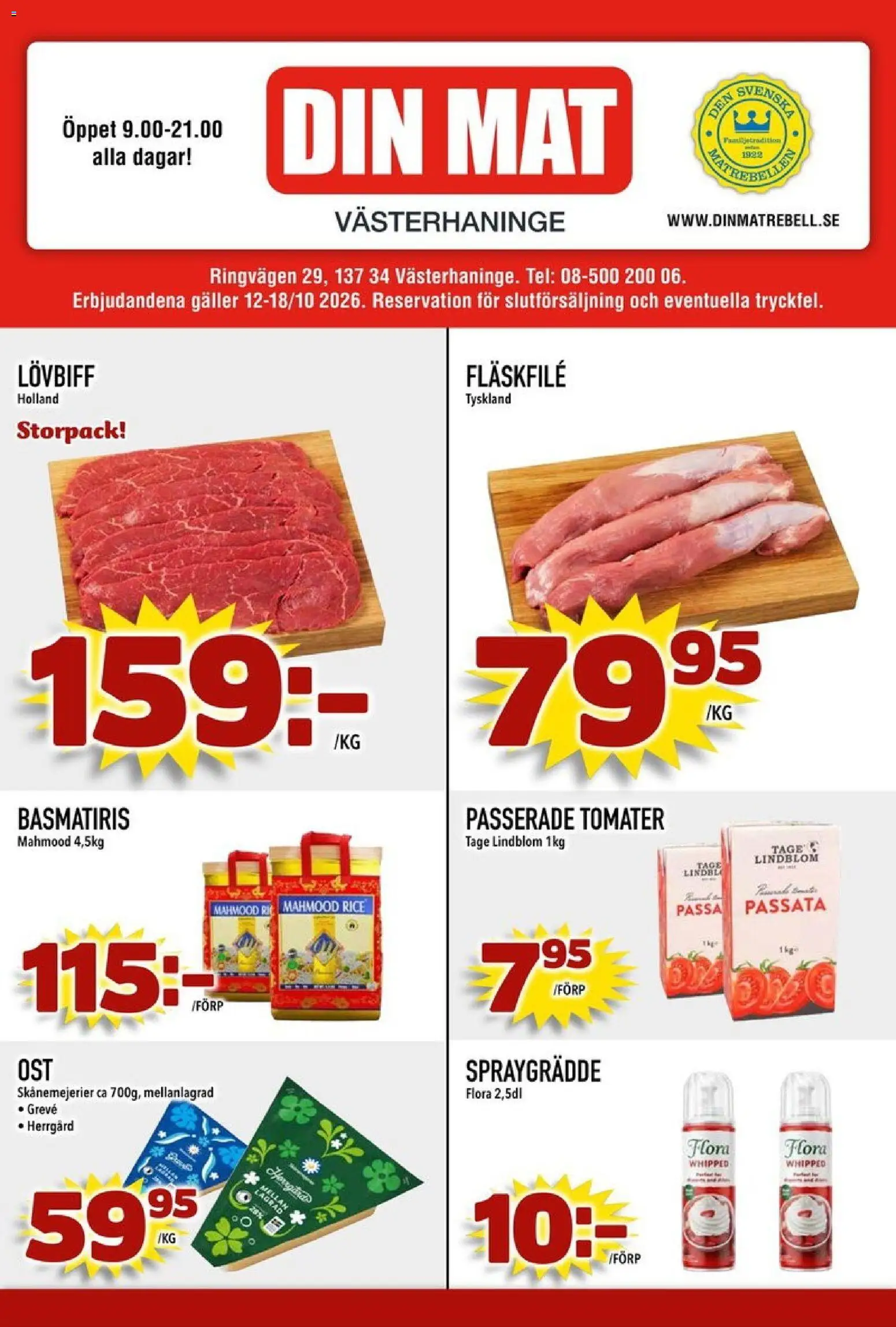 Din Mat Måndag 12 Oktober Färska Varor
