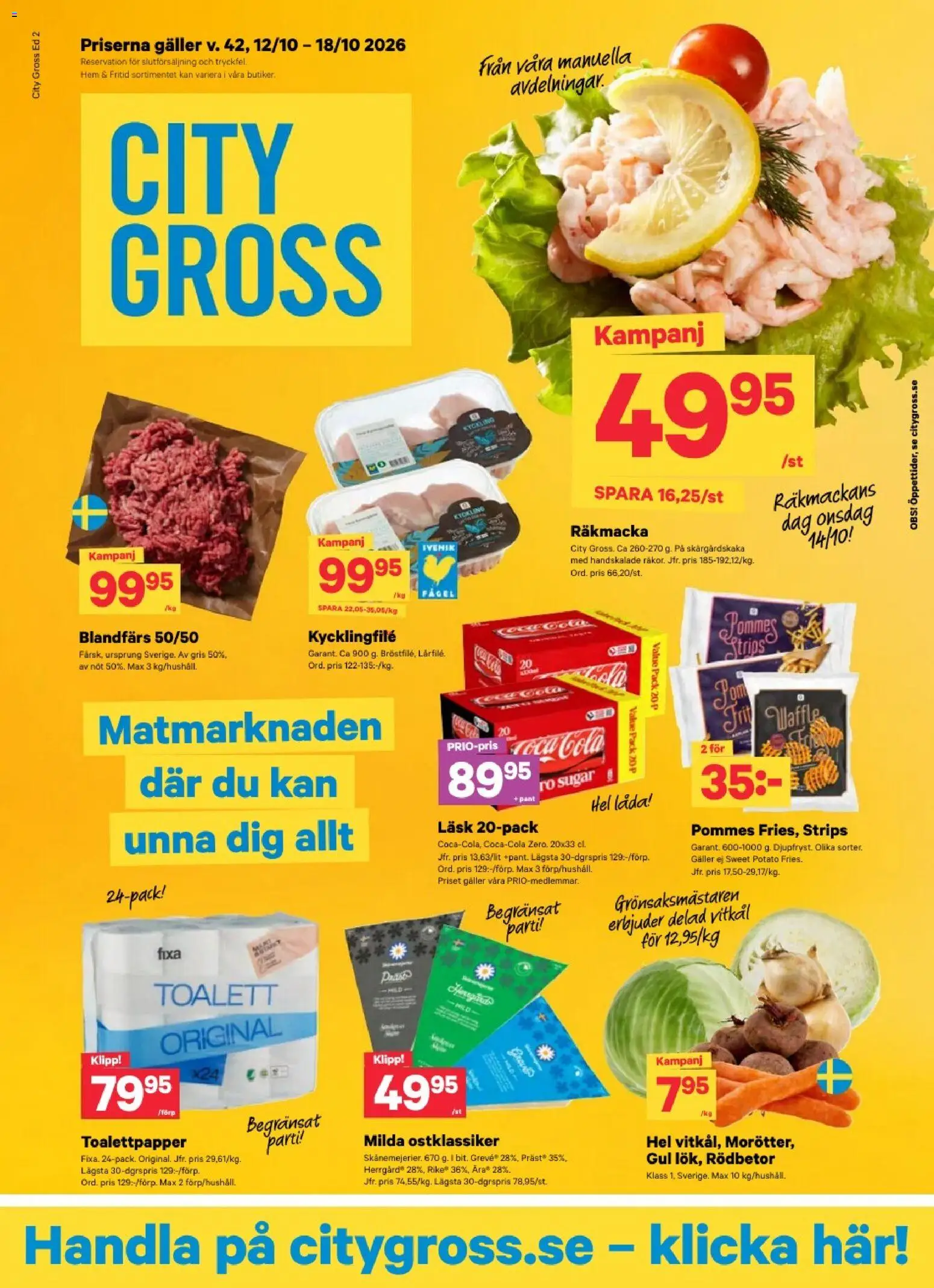 City Gross reklamblad aktuell från 12/10/2026 | Sida: 1