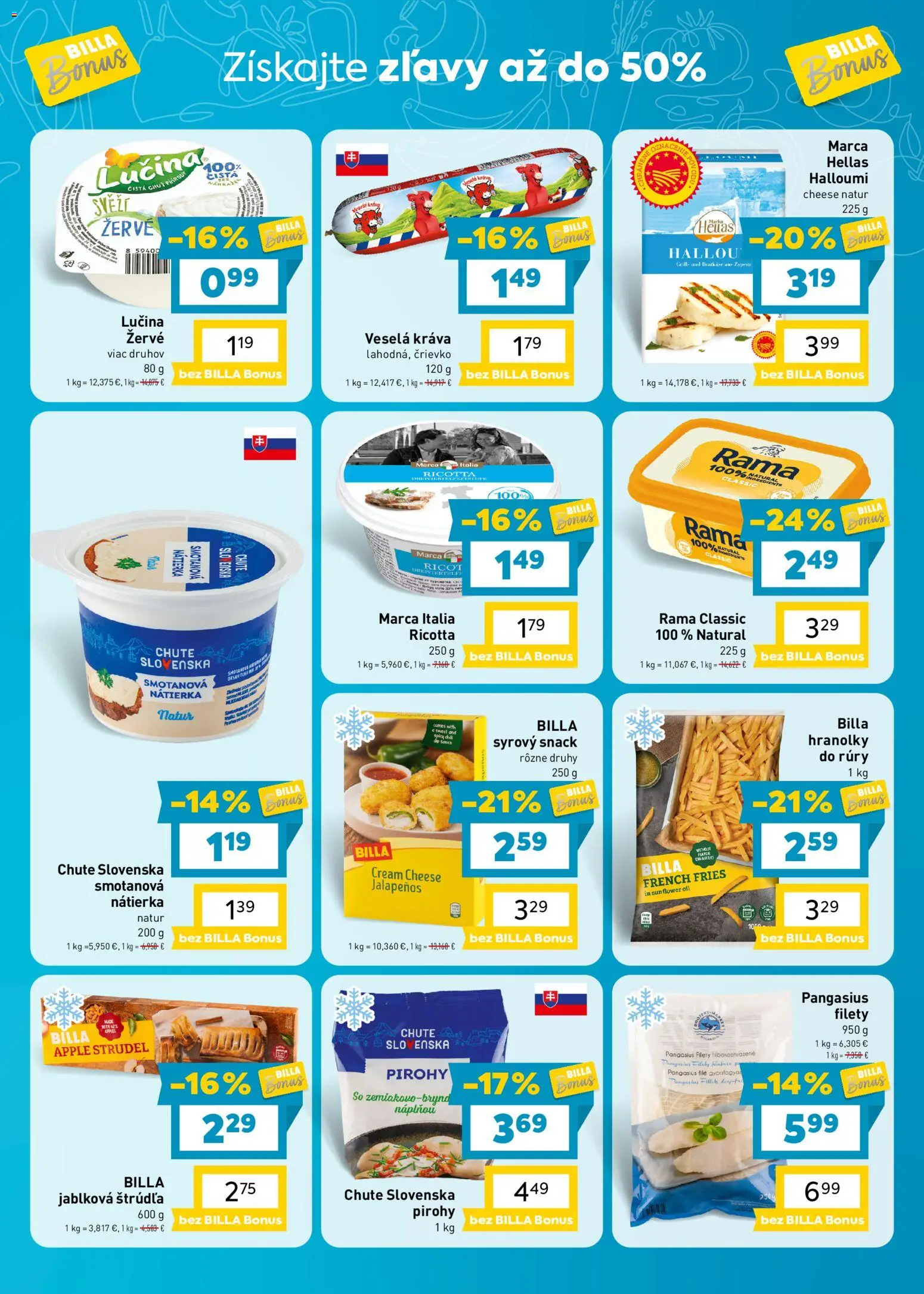 Nové Billa akcie – leták je platný od 21.10.2026 | Strana: 5 | Produkty: Cream cheese, Žervé, Rama, Ricotta
