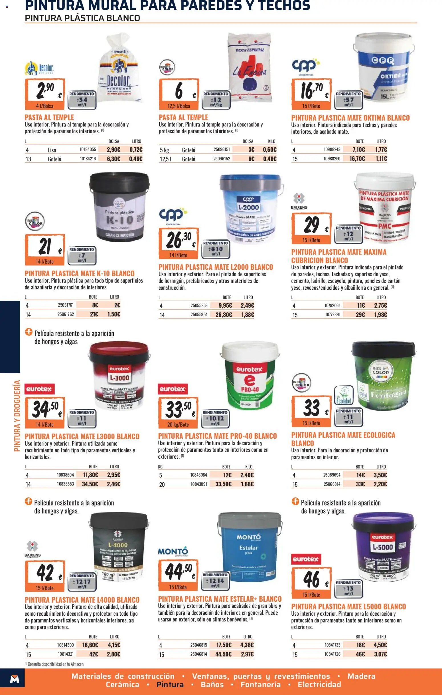 Obramat - Reformas Otono Imprenta Almacenes 35 Los Barrios 2026 │ válido desde el 09/10/2026 | Página: 42 | Productos: Pintura plástica, Bolsa, Decoración, Puertas