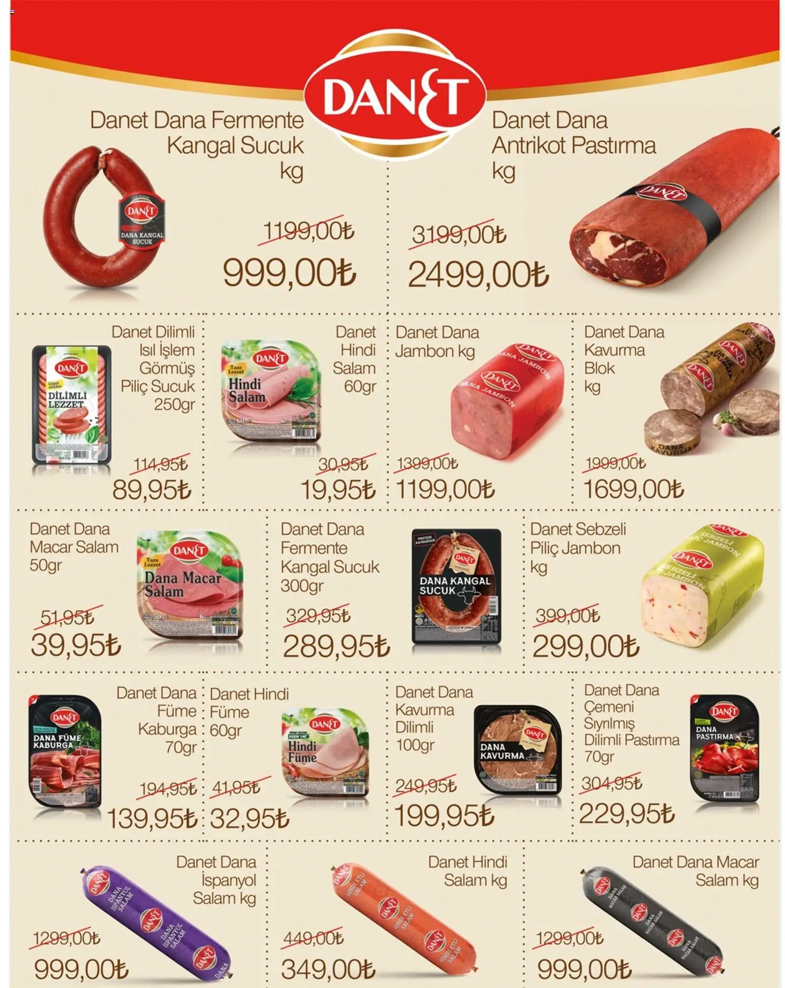 Grosper Katalog - 22.04.2026 tarihinden itibaren geçerlidir | Sayfa: 3 | Ürünler: Salam, Piliç, Dana füme, Sucuk
