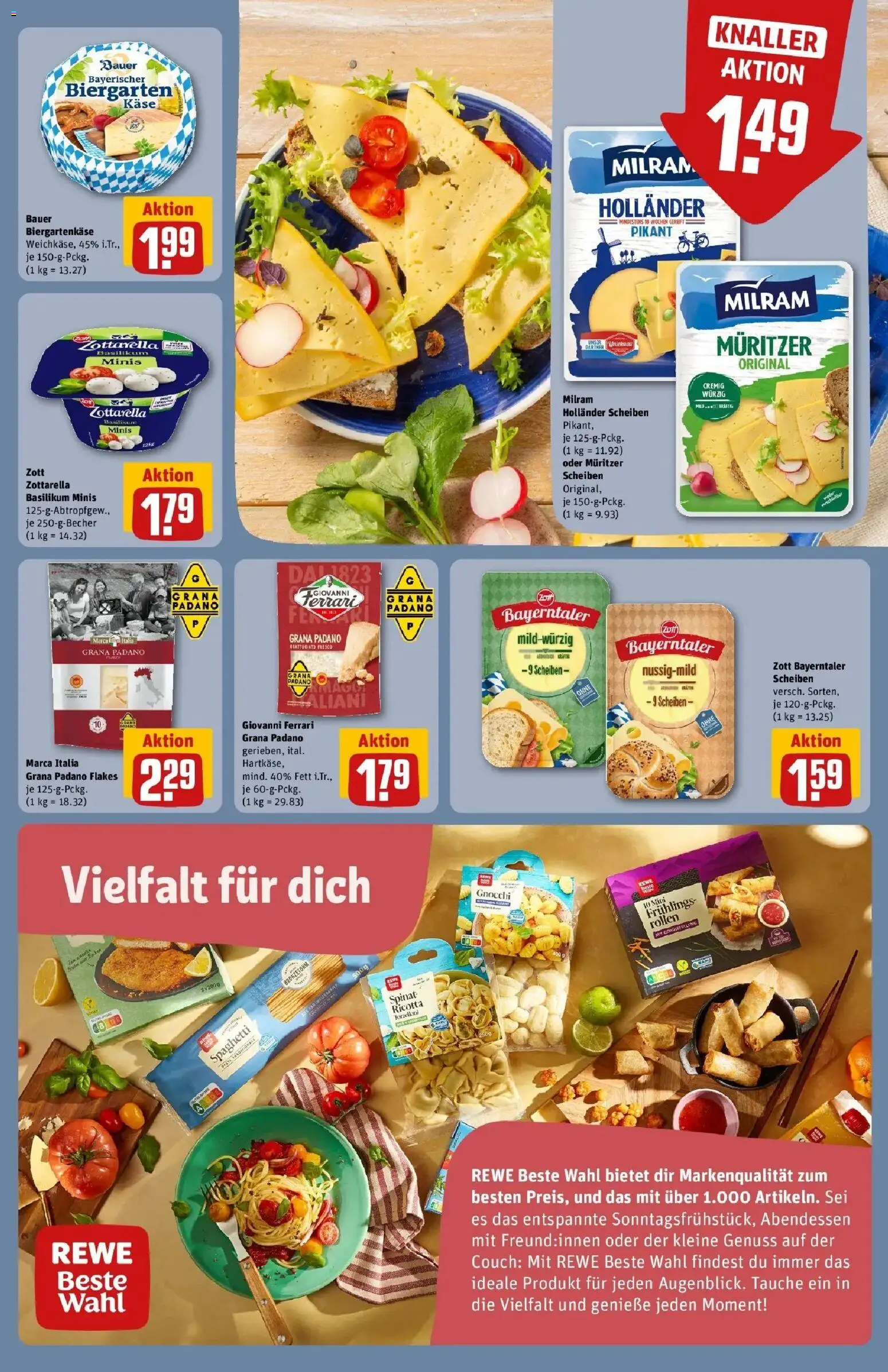 REWE Prospekt ab 10.08.2026 zum Blättern » Angebote | Seite: 11 | Produkte: Gnocchi, Käse, Couch, Spaghetti
