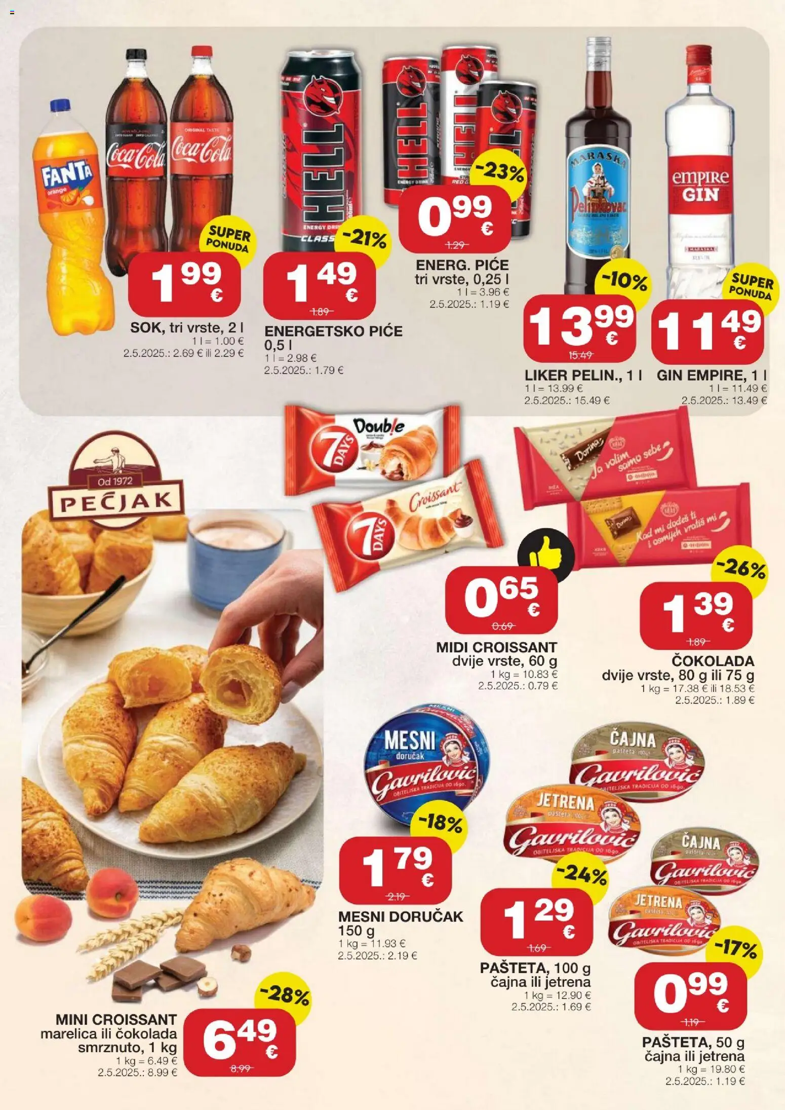 Stanić Diskont katalog | vrijedi od 05.03.2026 | Stranica: 10 | Proizvodi: Hell, Gin, Pašteta, Mesni doručak