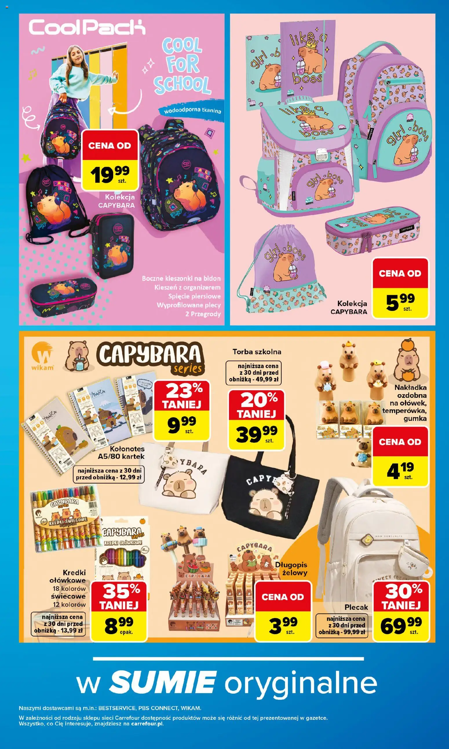 Carrefour gazetka - Szkoła nowy sezon II od 27.07.2026 | Strona: 13 | Produkty: Plecak, Torba, Kredki