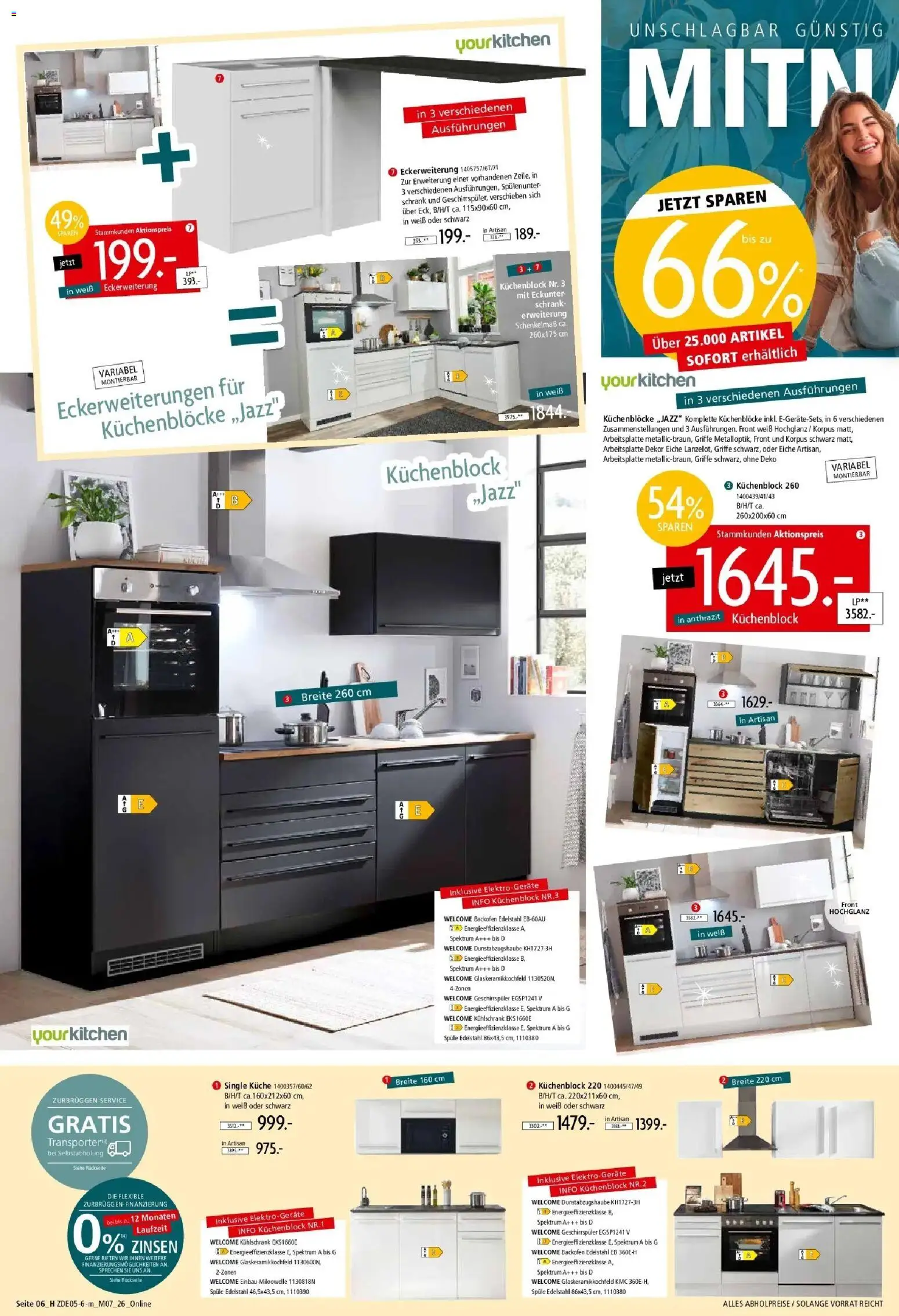 Zurbrüggen - Zurbrüggen: Unschlagbar günstig – gültig ab 16.05.2026 | Seite: 26 | Produkte: Geschirrspüler, Schrank, Küche, Kühlschrank