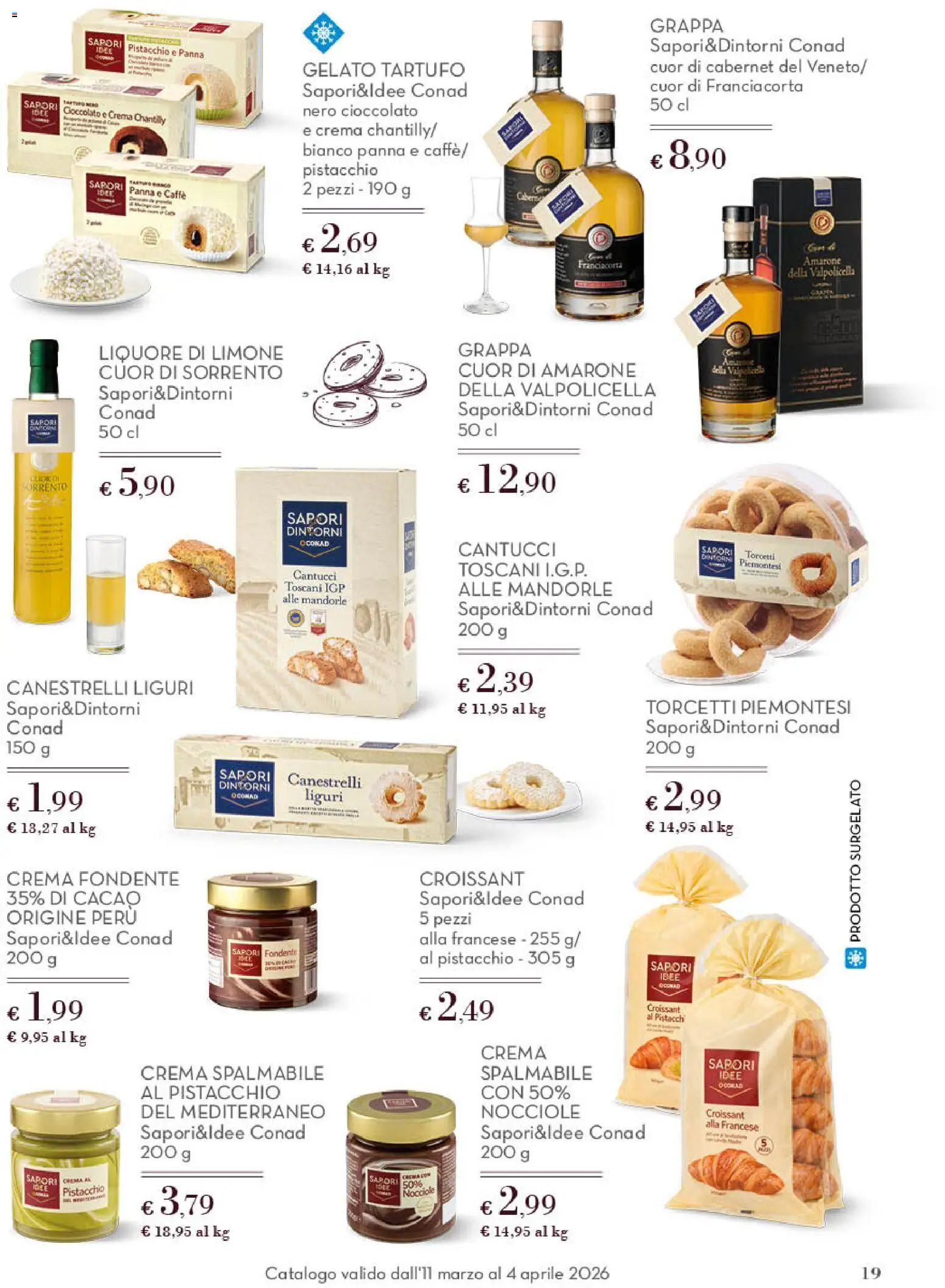Volantino Conad del 11.03.2026 | Pagina: 19 | Prodotti: Crema, Cioccolato, Gelato, Mandorle