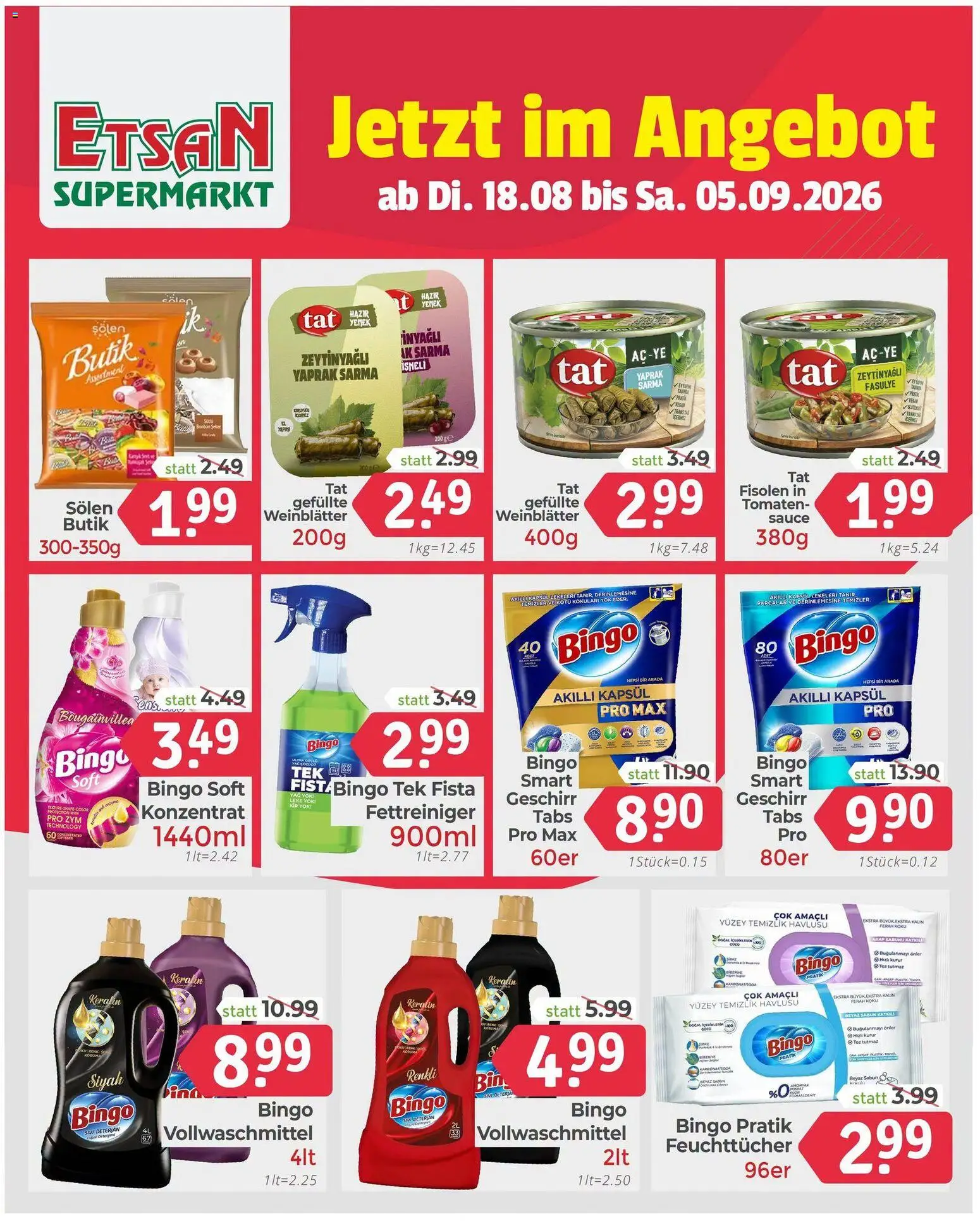 ETSAN Flugblatt gültig ab 18.08.2026 | Seite: 6 | Produkte: Tomaten