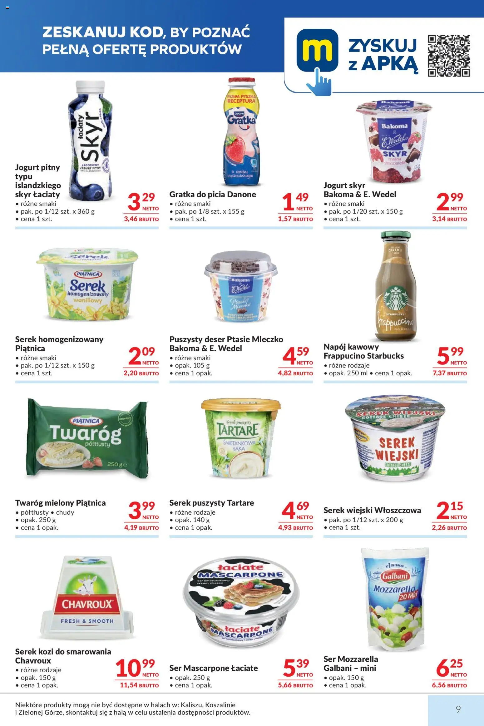 Makro gazetka od 15.09.2026 | Strona: 9 | Produkty: Jogurt Skyr, Serek, Jogurt, Ser mascarpone