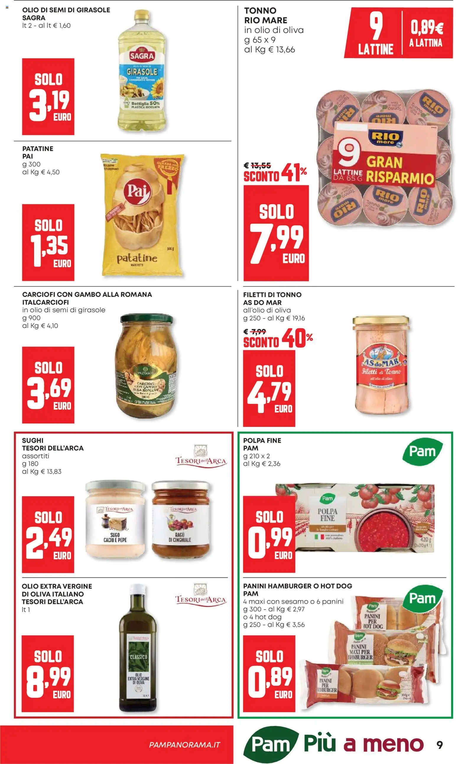 Volantino Panorama del 07.05.2026 | Pagina: 9 | Prodotti: Pepe, Olio, Hamburger, Bottiglia
