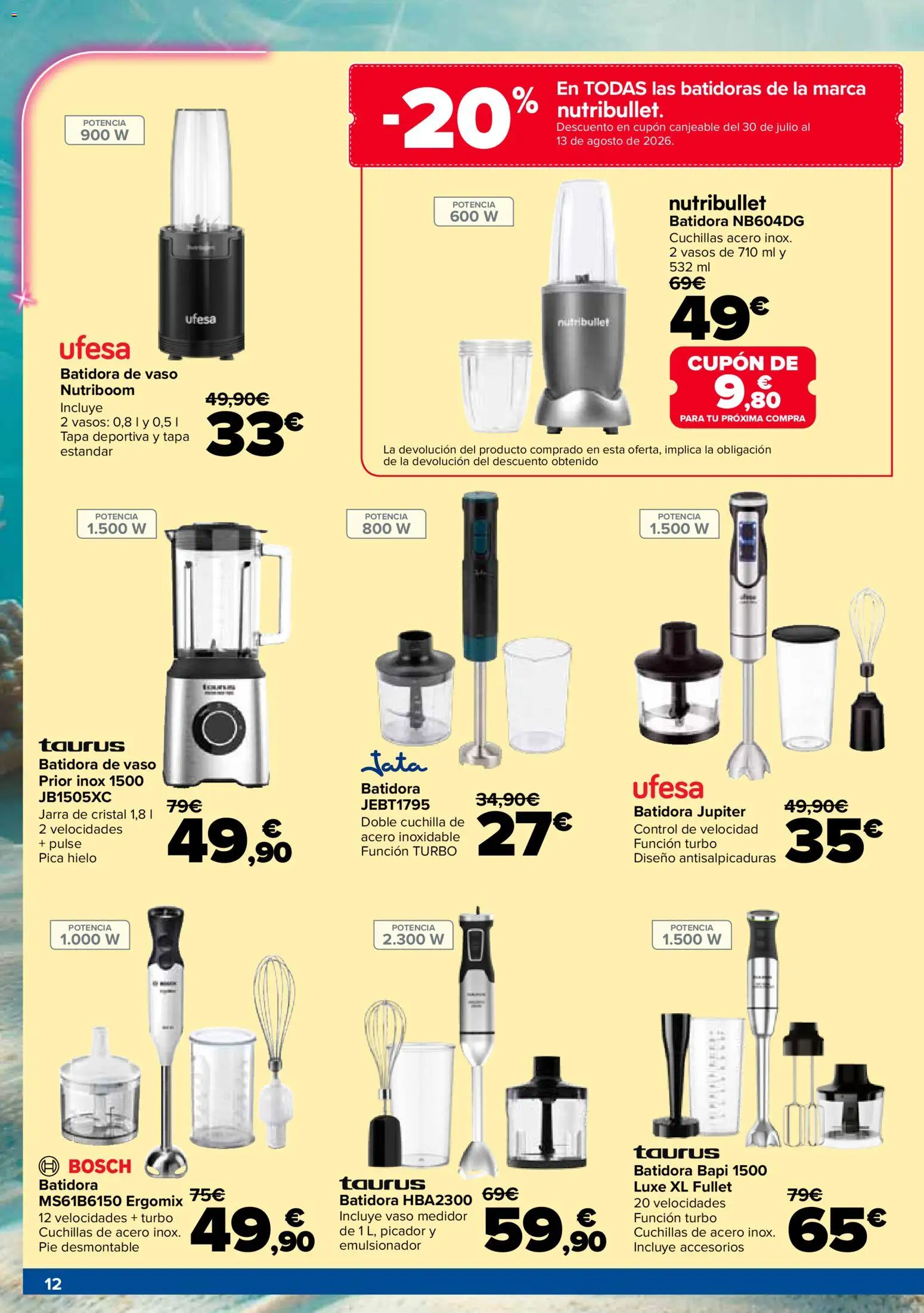 Carrefour Electroverano │ válido desde el 14/07/2026 | Página: 12 | Productos: Ηλεκτρονικα ειδη, Vasos, Batidora
