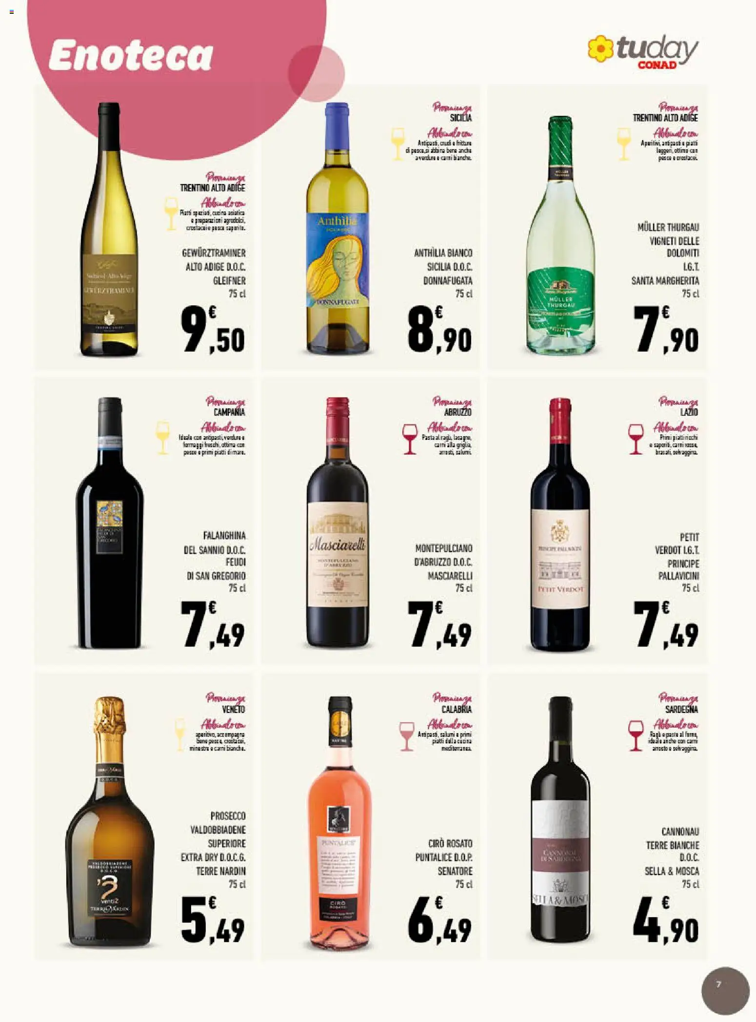 Volantino Conad del 23/09/2026 | Pagina: 7 | Prodotti: Piatti, Prosecco, Verdure, Pasta