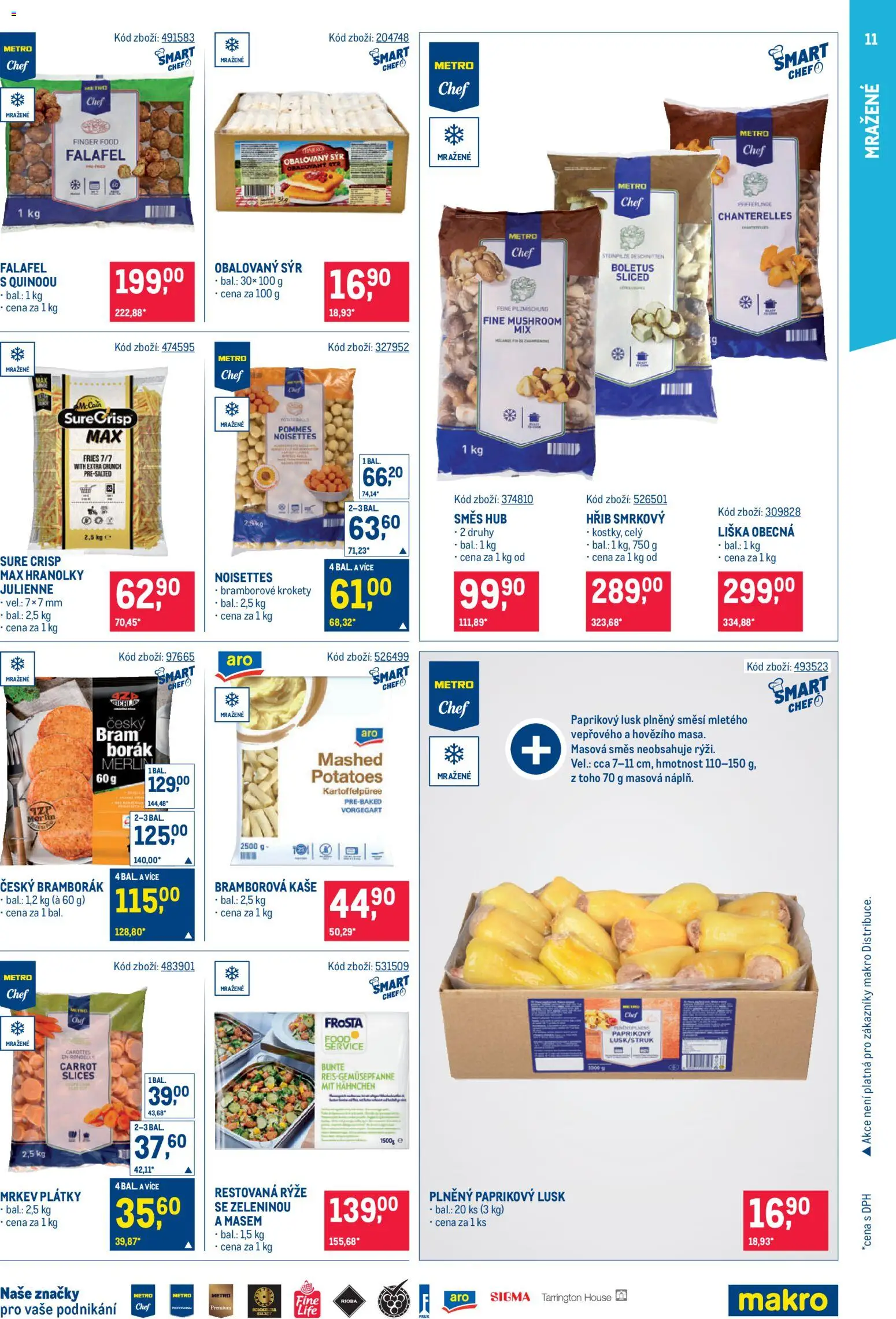Makro leták - Gastronomie od 23.09.2026 | Strana: 11 | Produkty: Krokety, Sýr, Mrkev, Obalovaný sýr