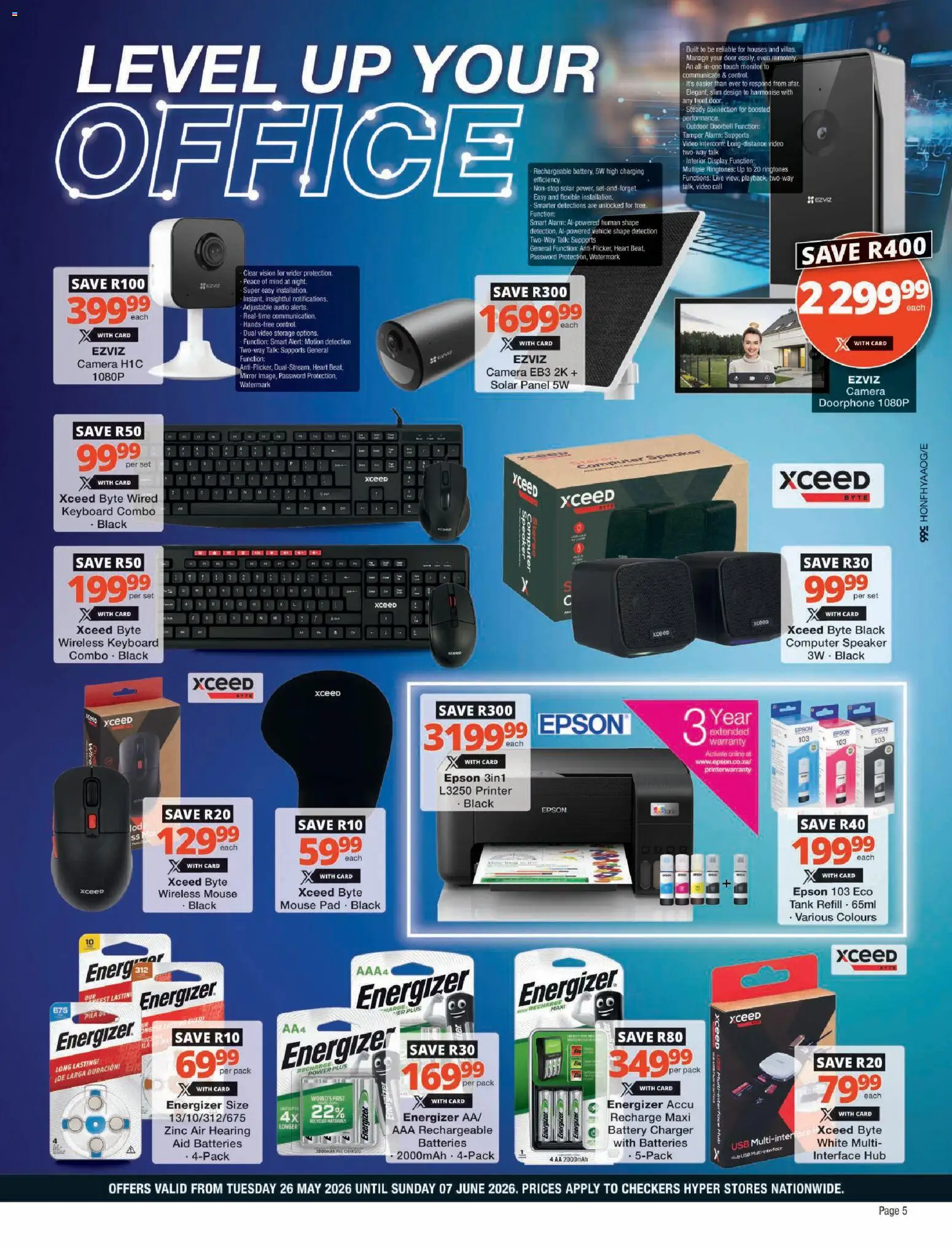 New Checkers catalogue – valid from 26.05.2026 | Page: 5 | Products: Audio, Tank, USB, Battery