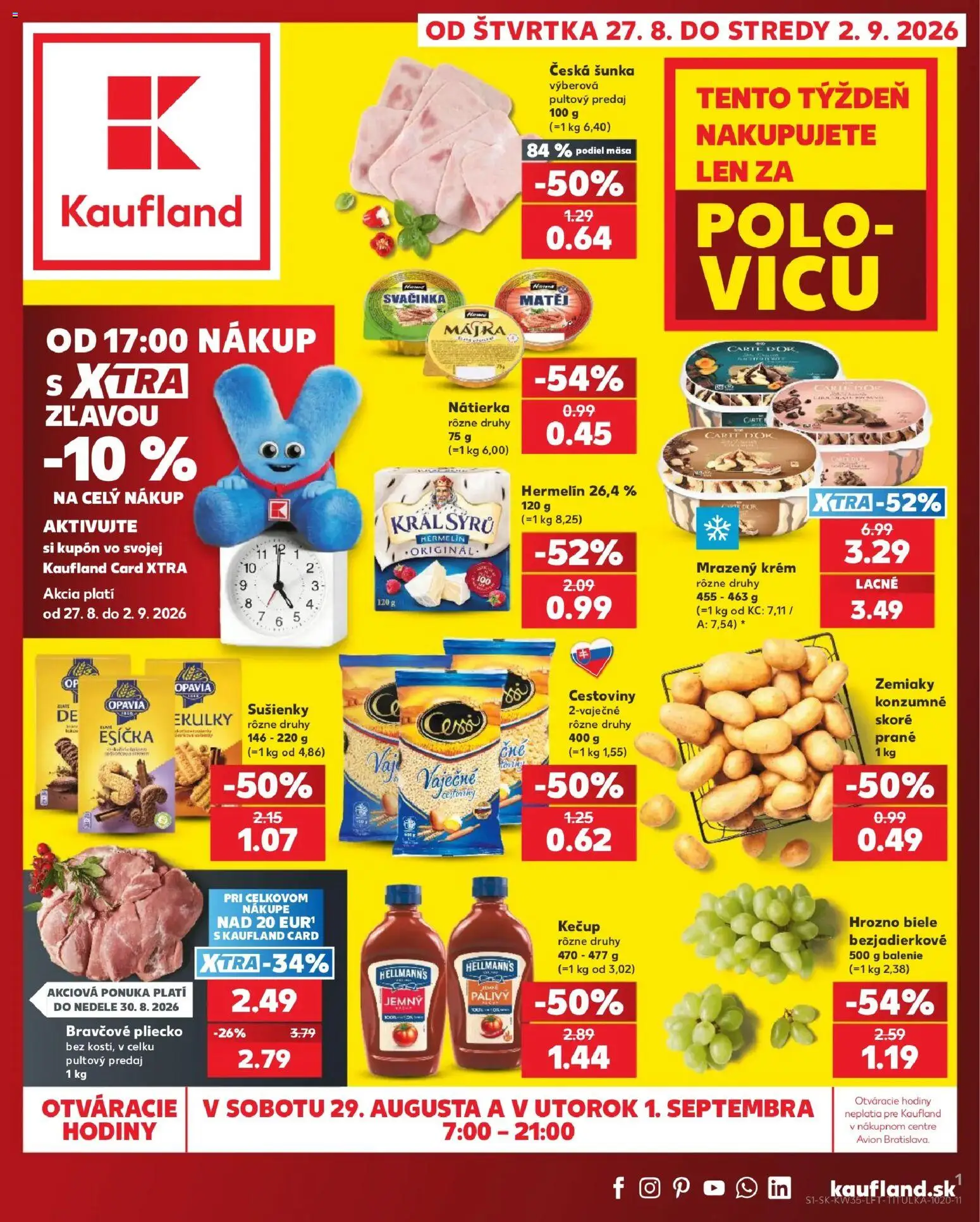 Kaufland SK akciós ujság - amely érvényes a következő dátumtól: 2026.08.27. | Oldal: 1