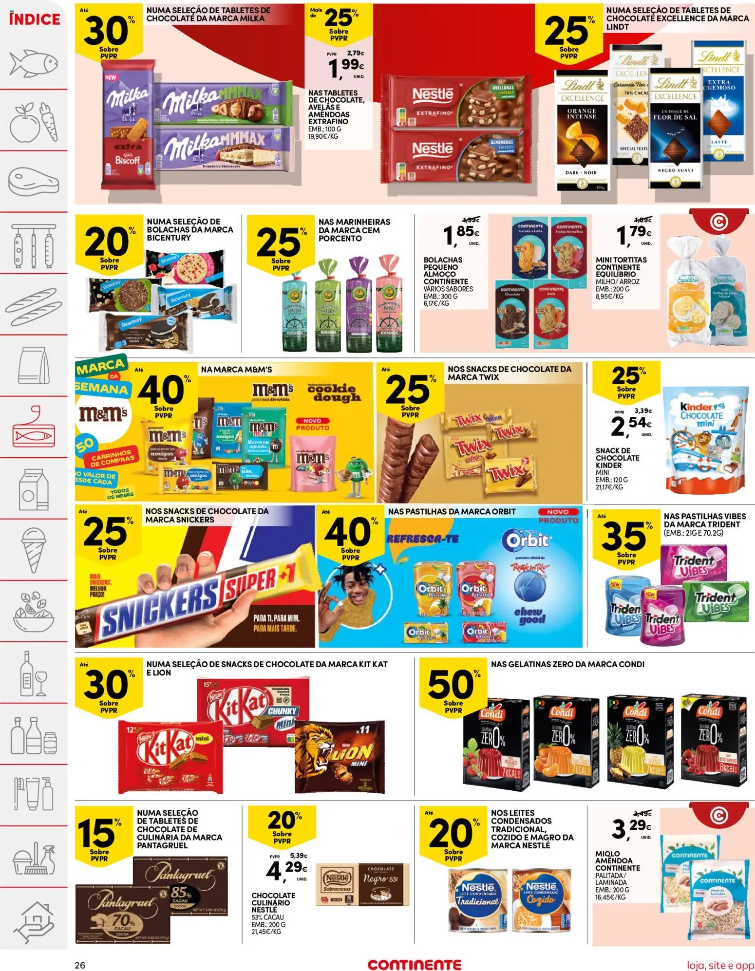 Continente folheto │ válido de 19.05.2026 | Página: 26 | Produtos: Avelãs, Sal, Nestlé, Arroz