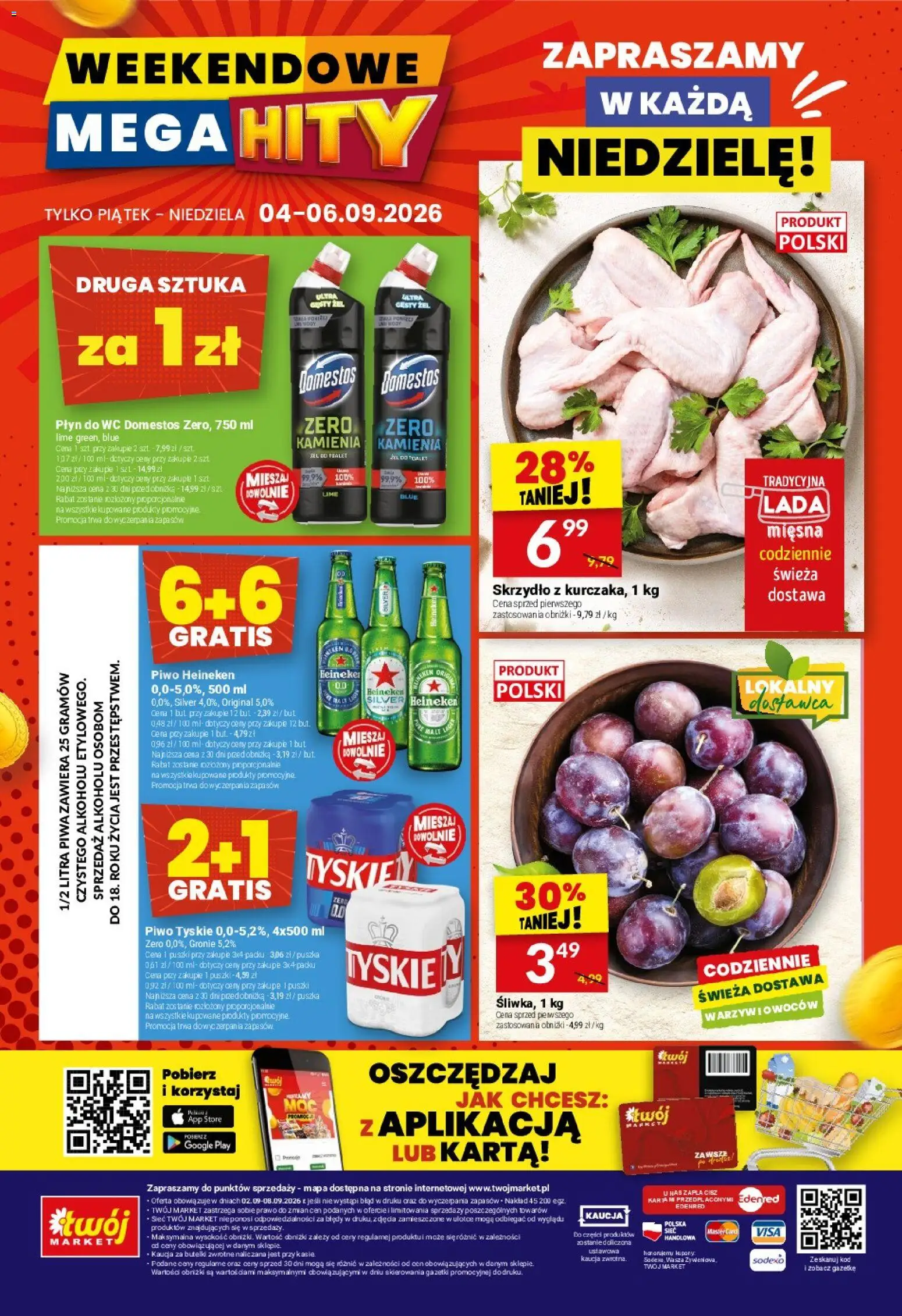 Twój Market gazetka od 02.09.2026 | Strona: 32 | Produkty: Karta, Piwo Heineken, Puszka tyskie, Płyn do WC Domestos