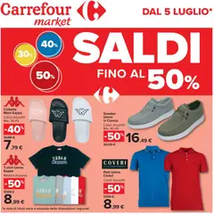 Anteprima del volantino Carrefour volantino Market Saldi valido a partire dal 05/07/2026