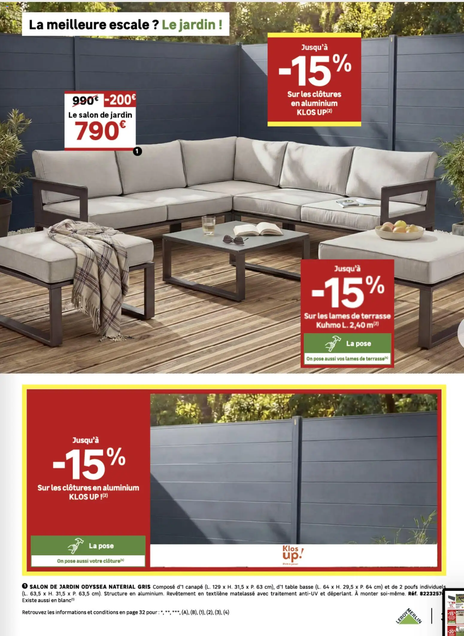 {H1} | Page: 3 | Produits: Salon de jardin, Canapé, Table basse, Table