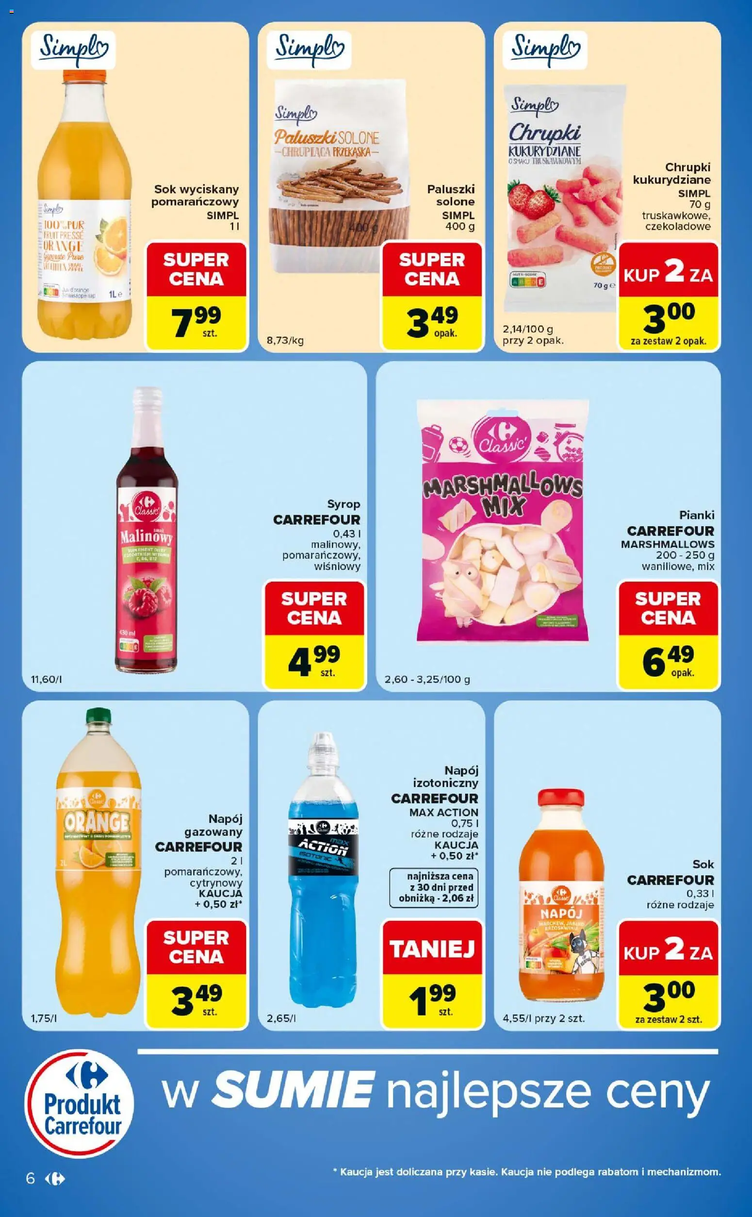 Carrefour gazetka - Express od 09.06.2026 | Strona: 6 | Produkty: Brzoskwinia, Syrop, Chrupki, Paluszki