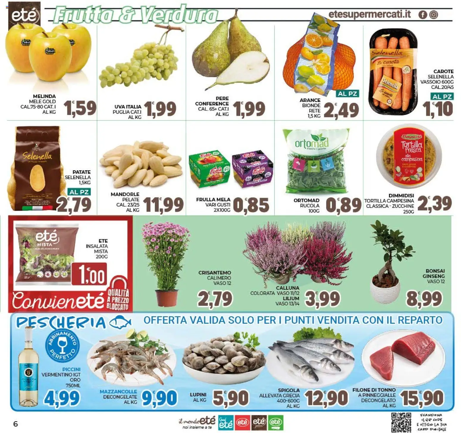 Volantino Eté del 02/10/2026 | Pagina: 6 | Prodotti: Mele, Rucola, Insalata, Patate