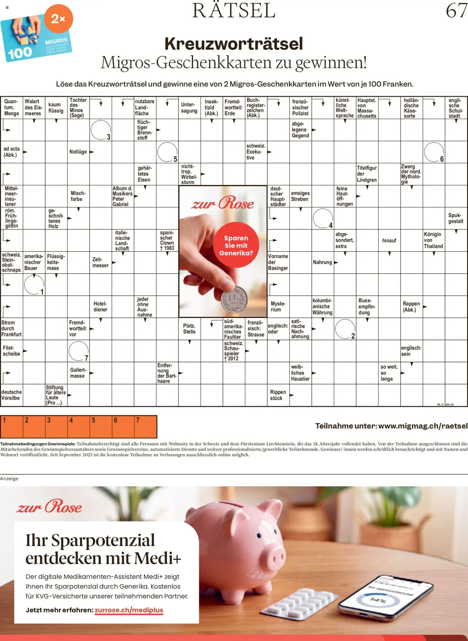 Migros aktionen Magazin – gültig ab 09.09.2026 | Seite: 67
