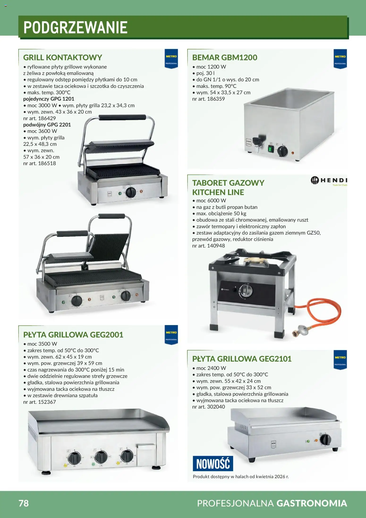 Makro Gazetka - Profesjonalna Gastronomia od 01.02.2026 | Strona: 78 | Produkty: Grill, Ruszt, Szczotka, Grill kontaktowy