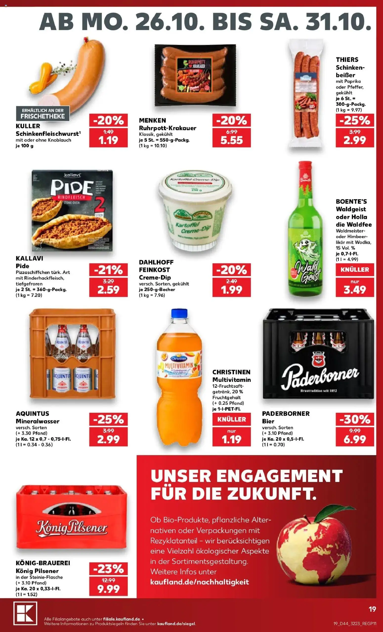 Prospekt Kaufland ab 26.10.2026 » Angebote Online zum Blättern | Seite: 23 | Produkte: Bier, Likör, Paprika, Rindfleisch
